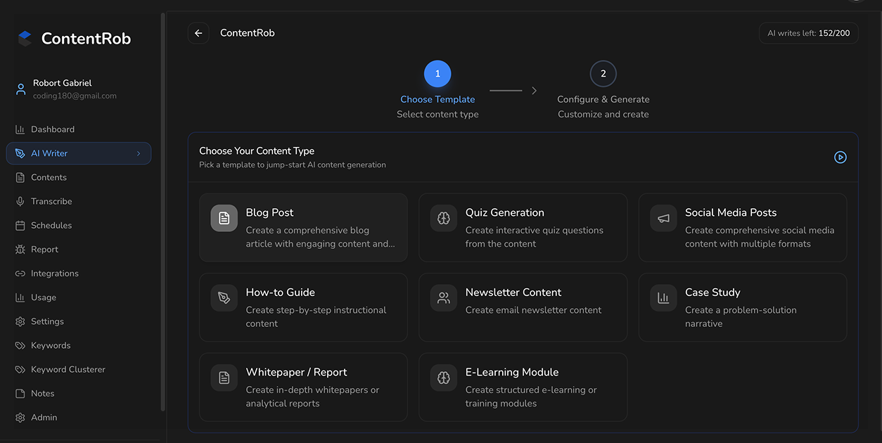 ContentRob-Social videos to SEO articles screenshot 5
