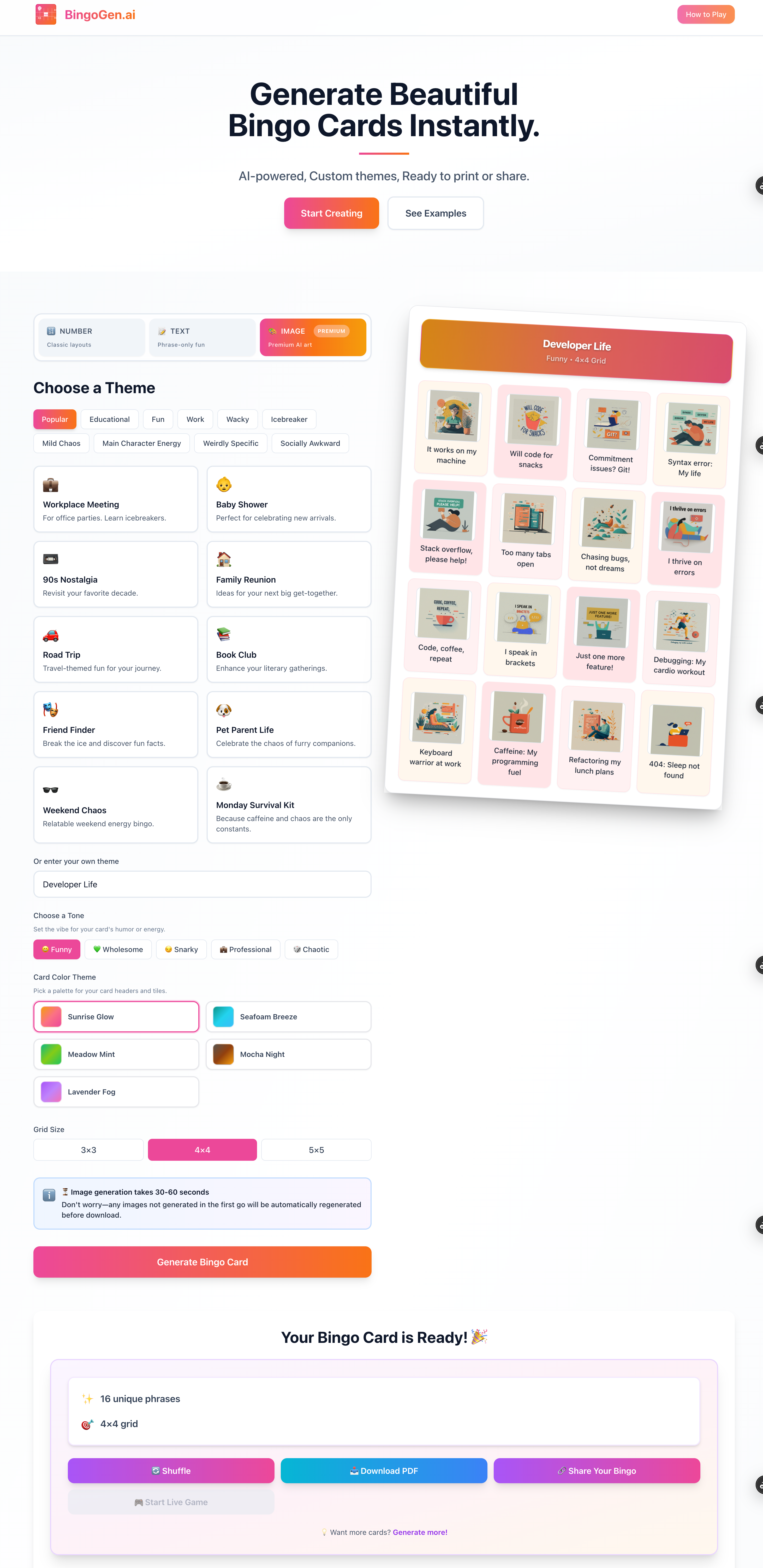 BingoGen.ai screenshot 1