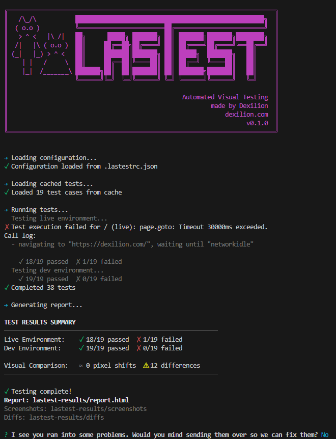 lasTest screenshot 4
