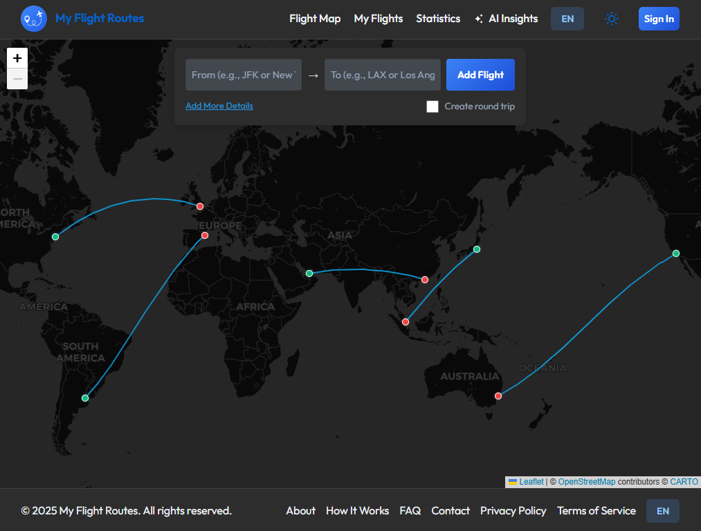 My Flight Routes screenshot 2