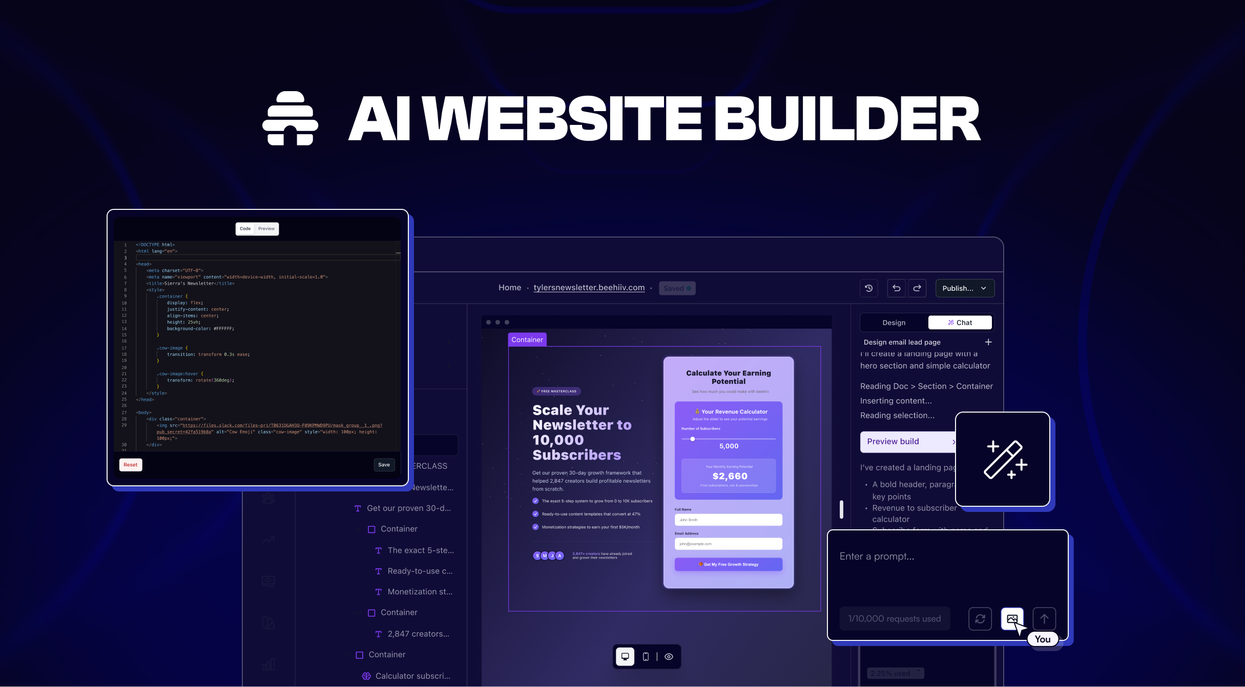 AI Website Builder by beehiiv screenshot 1