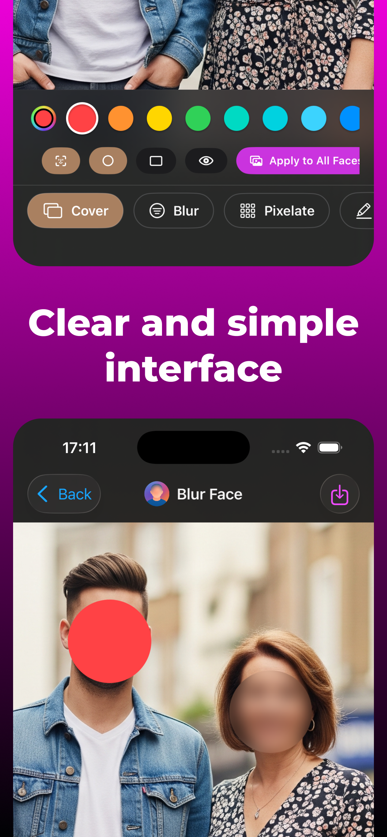 Blur Face - photo & video - iOS, Android screenshot 8