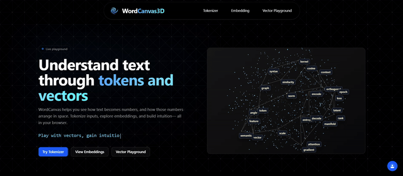 WordCanvas3D screenshot 1