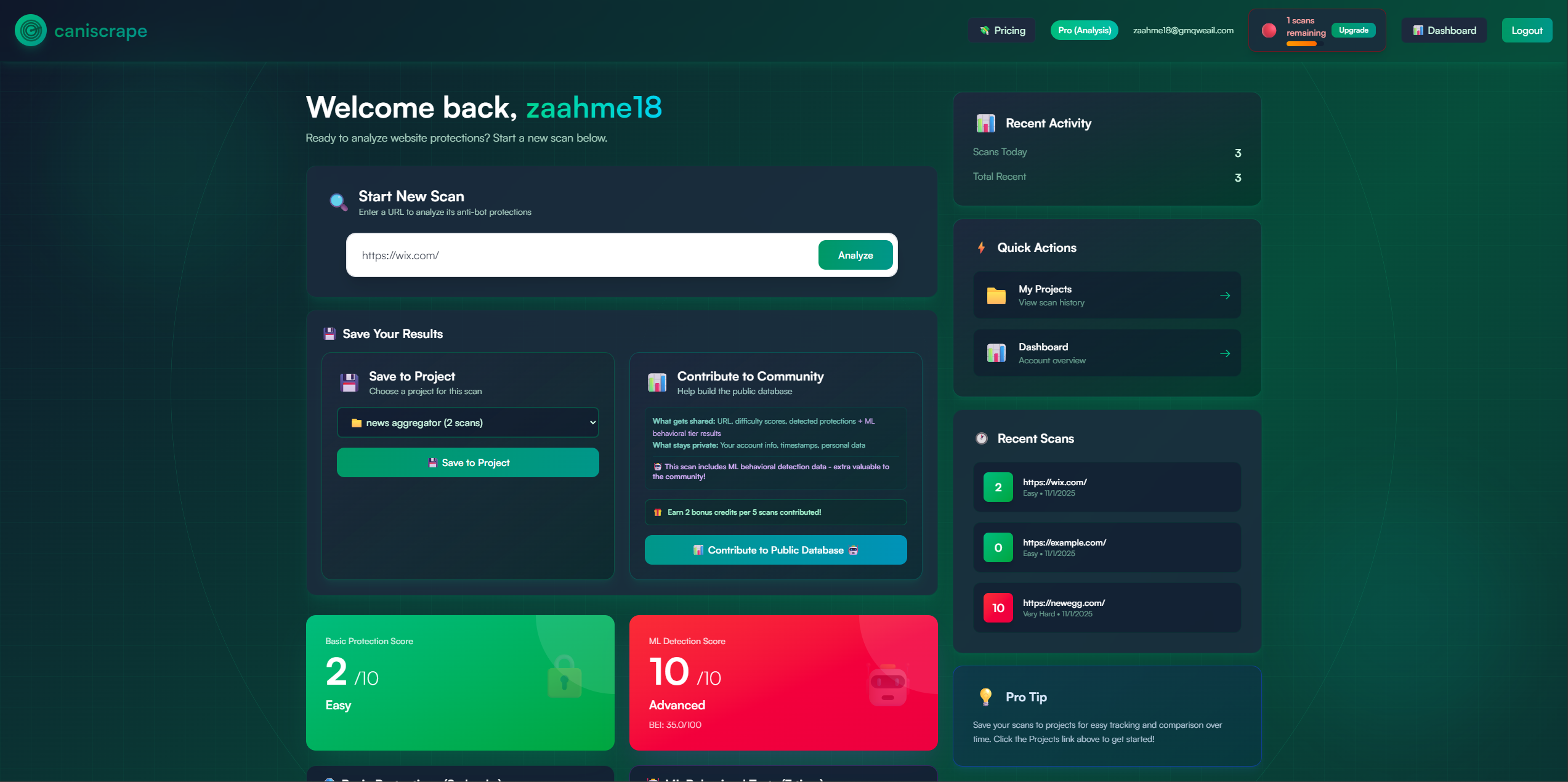 caniscrape screenshot 1
