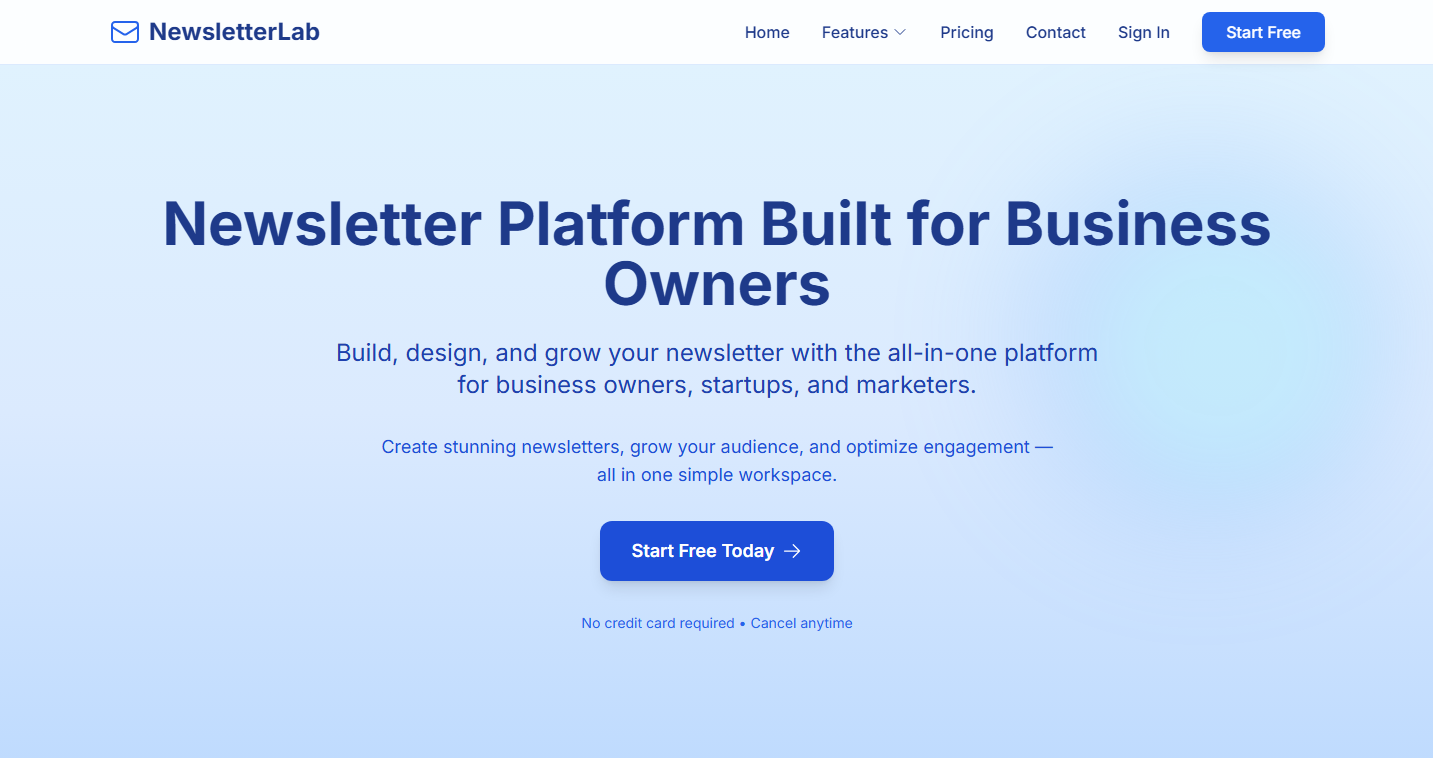 The Newsletter Lab - all-in-one platform screenshot 1