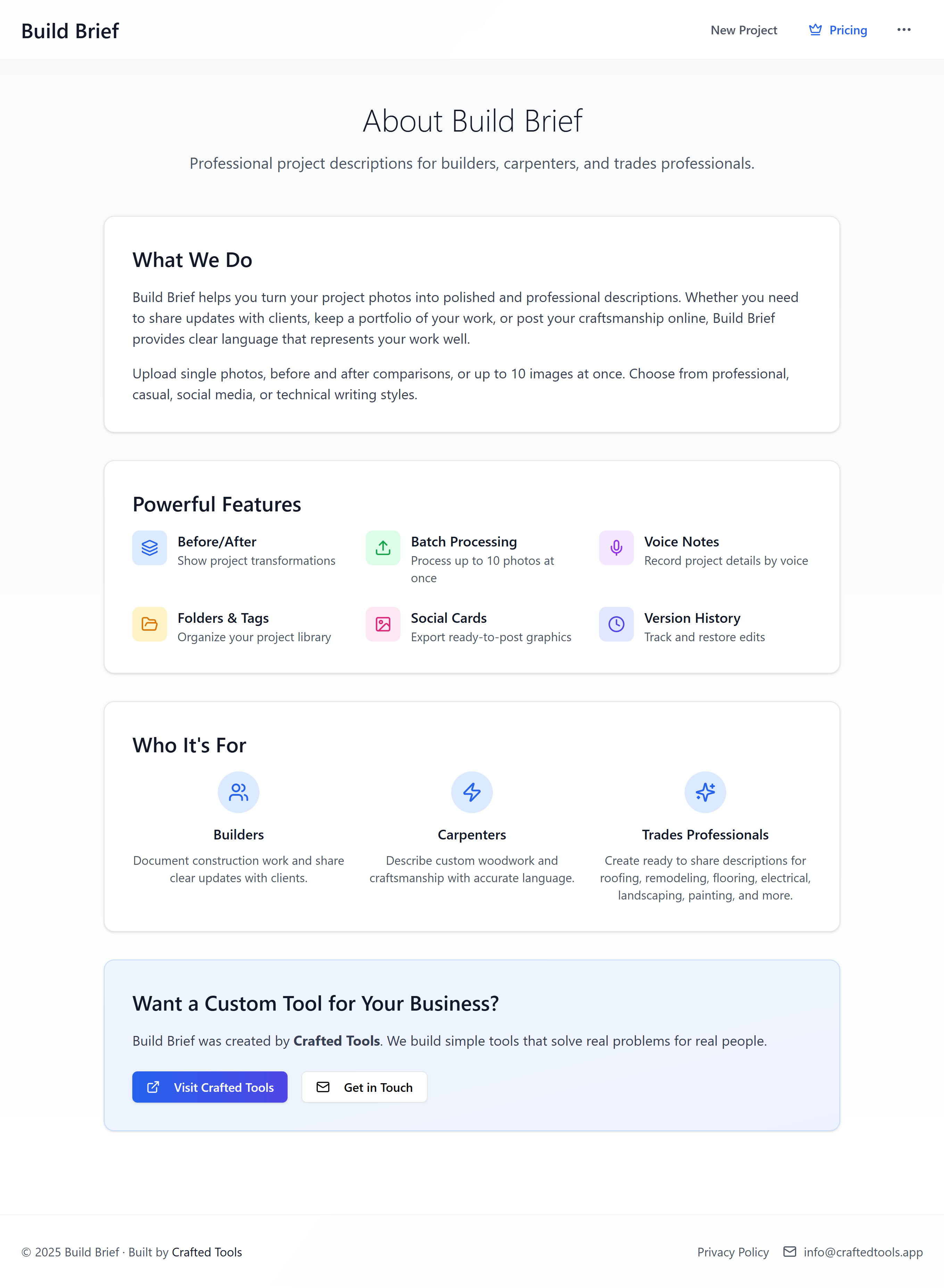 Build Brief screenshot 4