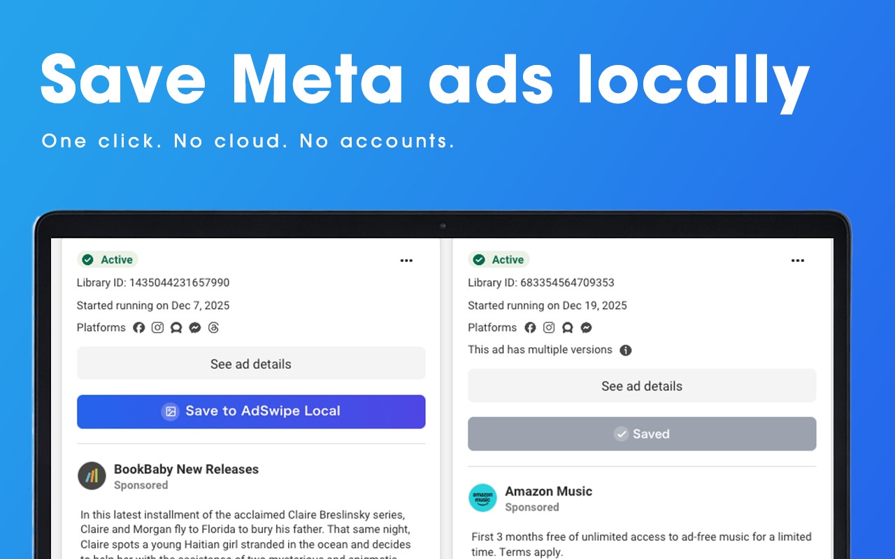 Ad Swipe Local screenshot 2