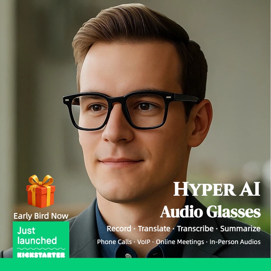 Hyper AI Audio Recording Glasses