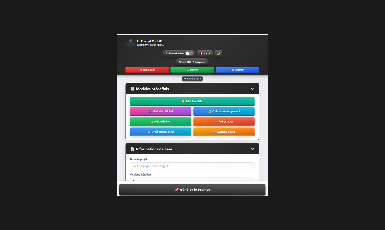 Le Prompt Parfait screenshot 1