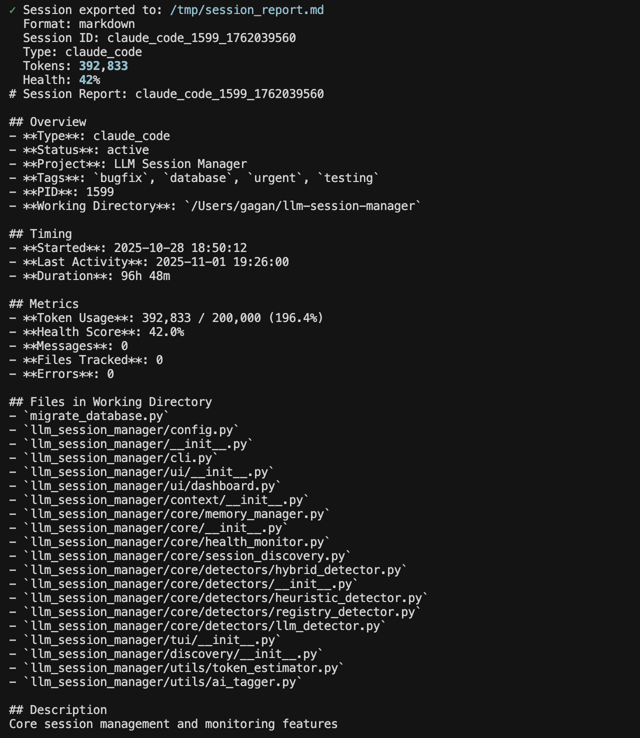 LLM Session Manager screenshot 11