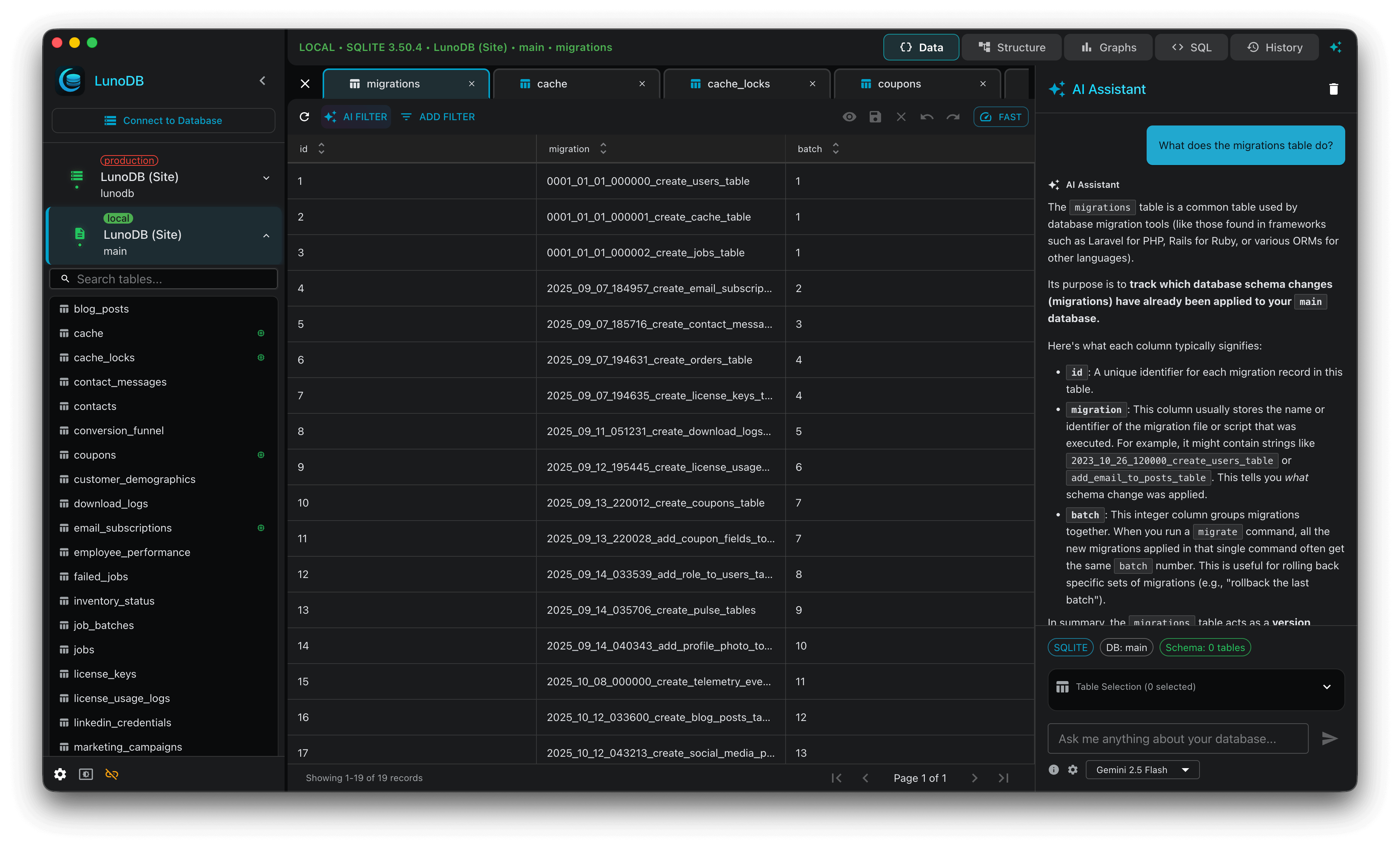 LunoDB - Modern Database Software screenshot 1