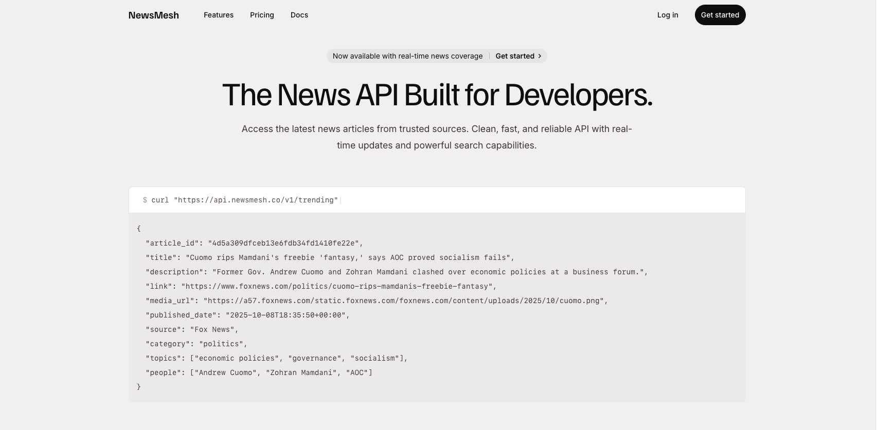 NewsMesh screenshot 1