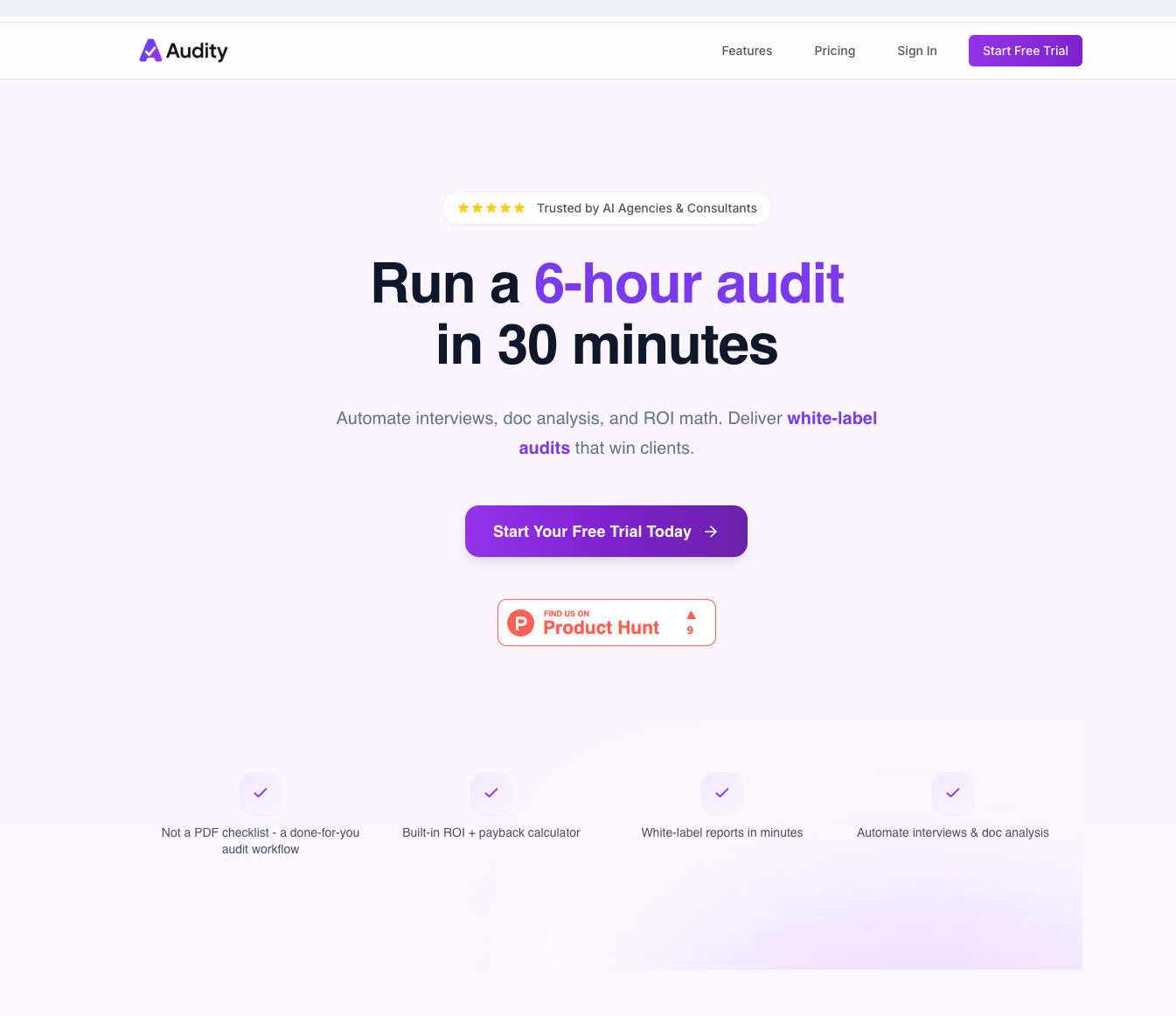 Audity screenshot 1