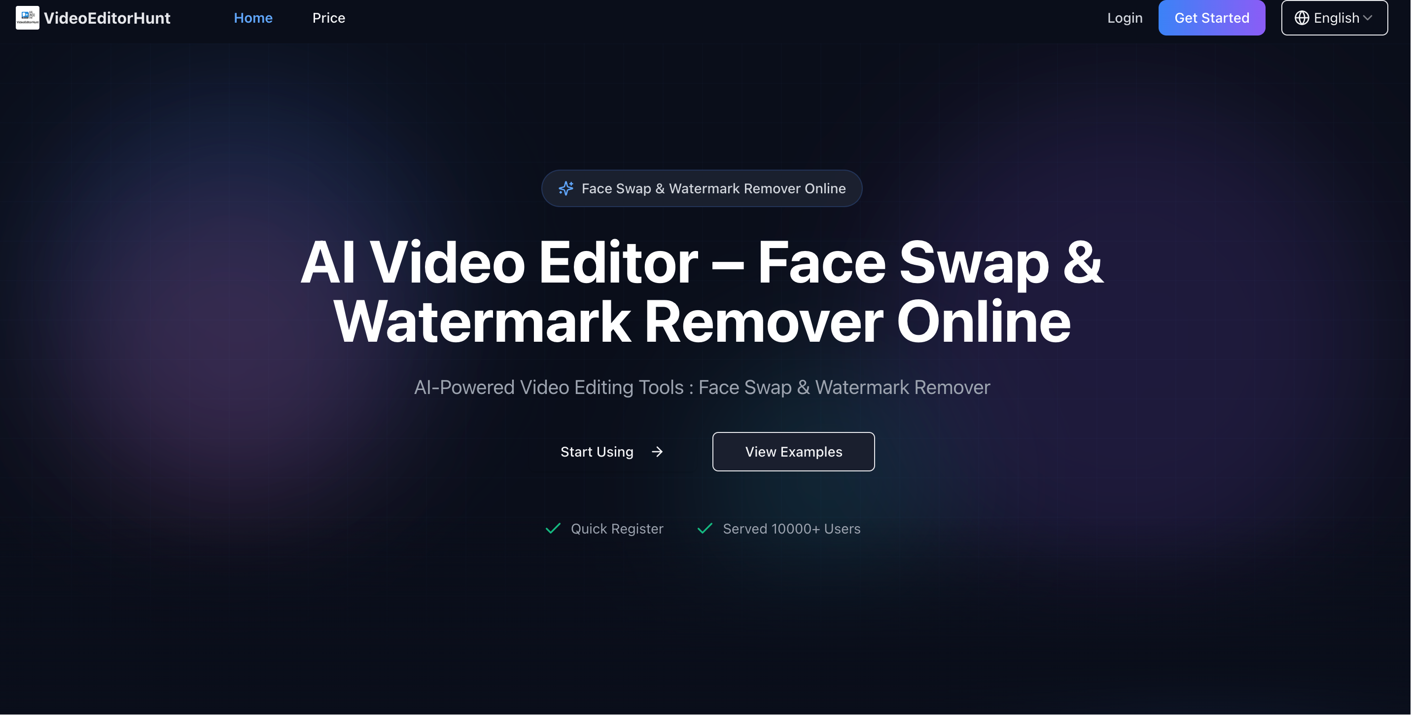 Video Editor Hunt - AI Watermark Remover screenshot 1