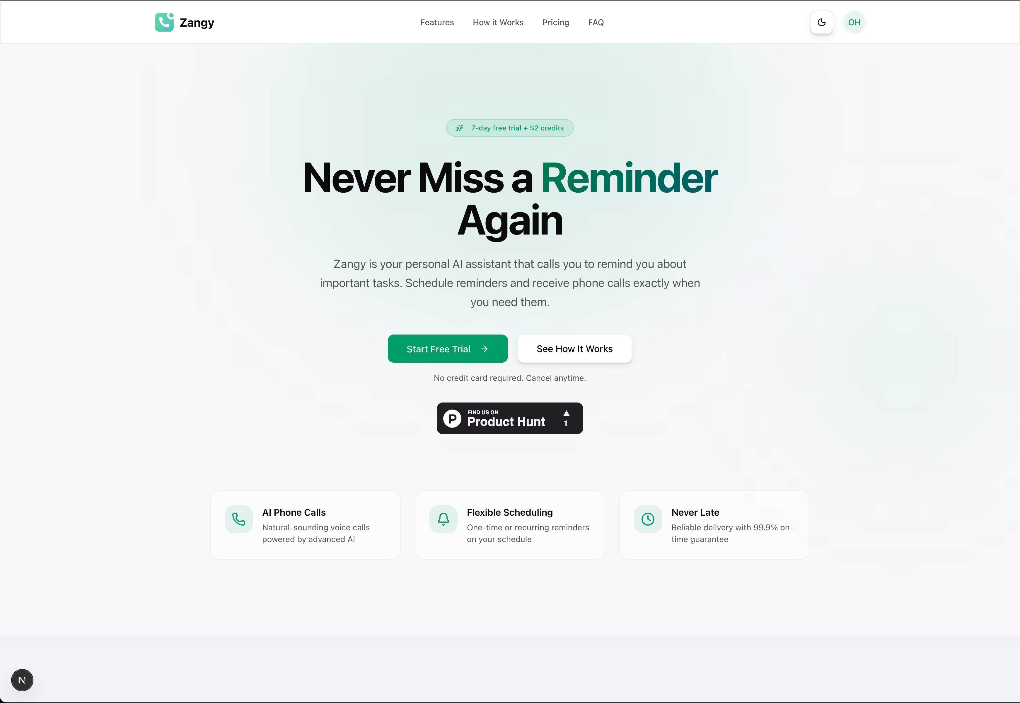 Zangy - AI Reminder Calls screenshot 1