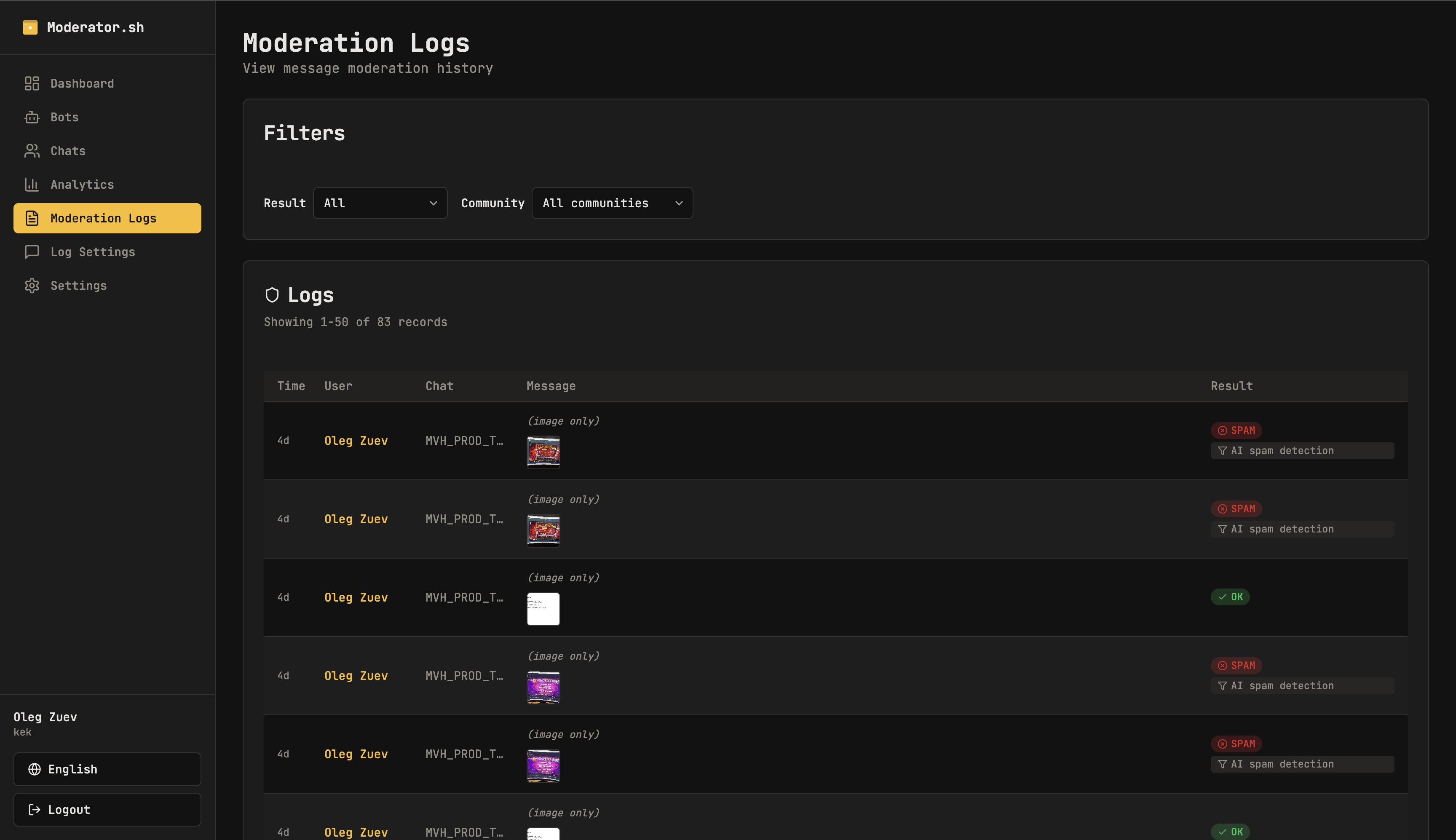 Moderator.sh screenshot 5