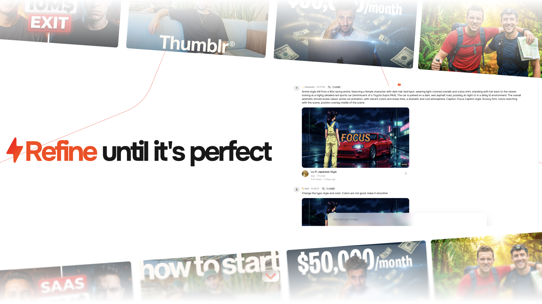 Thumblr - AI Youtube Thumbnail Generator screenshot 3