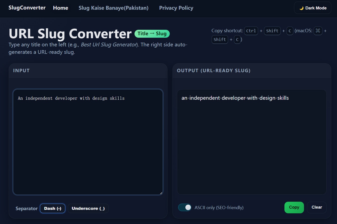 Slug Converter – Clean URL Generator screenshot 3