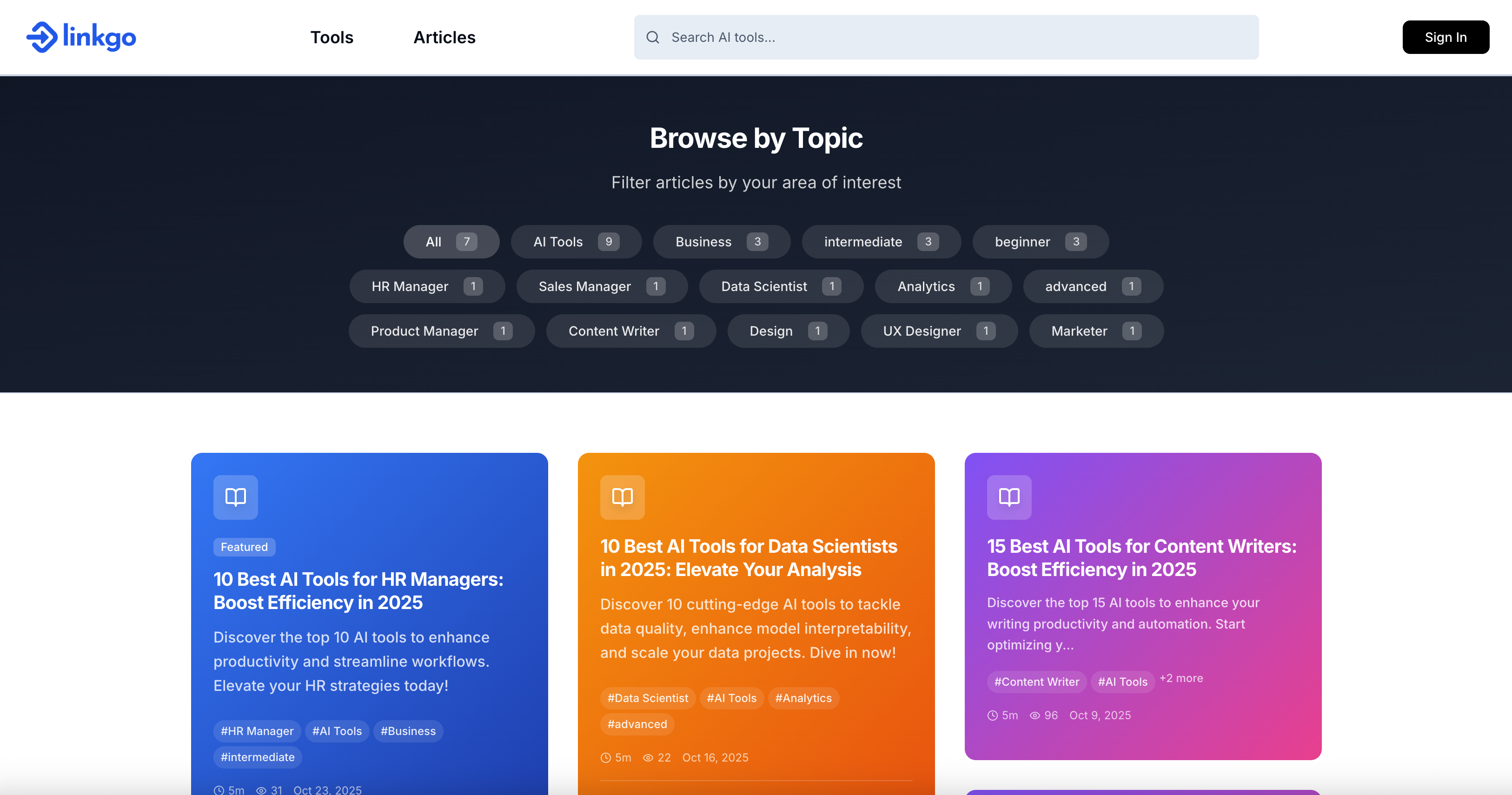 linkgo.dev - Your AI Tools Discovery Hub screenshot 6