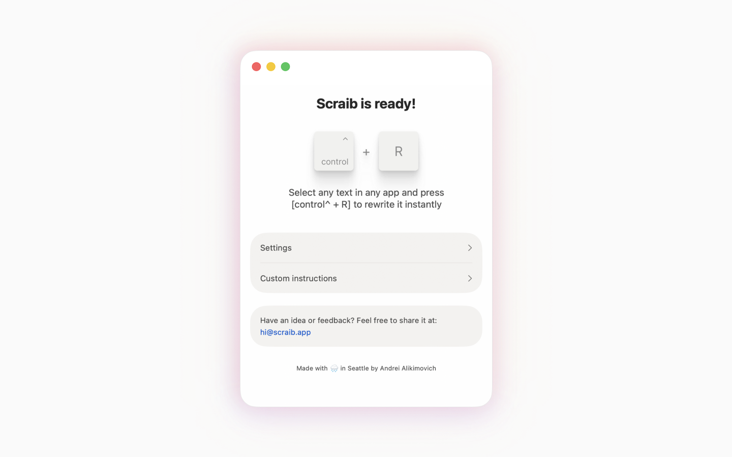 Scraib.app screenshot 2