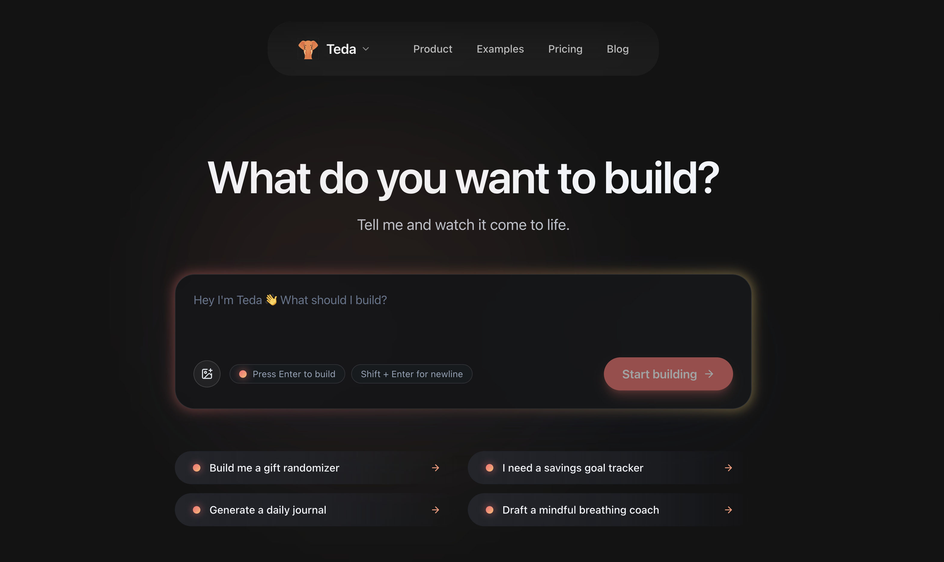 Teda.dev - AI app builder screenshot 1