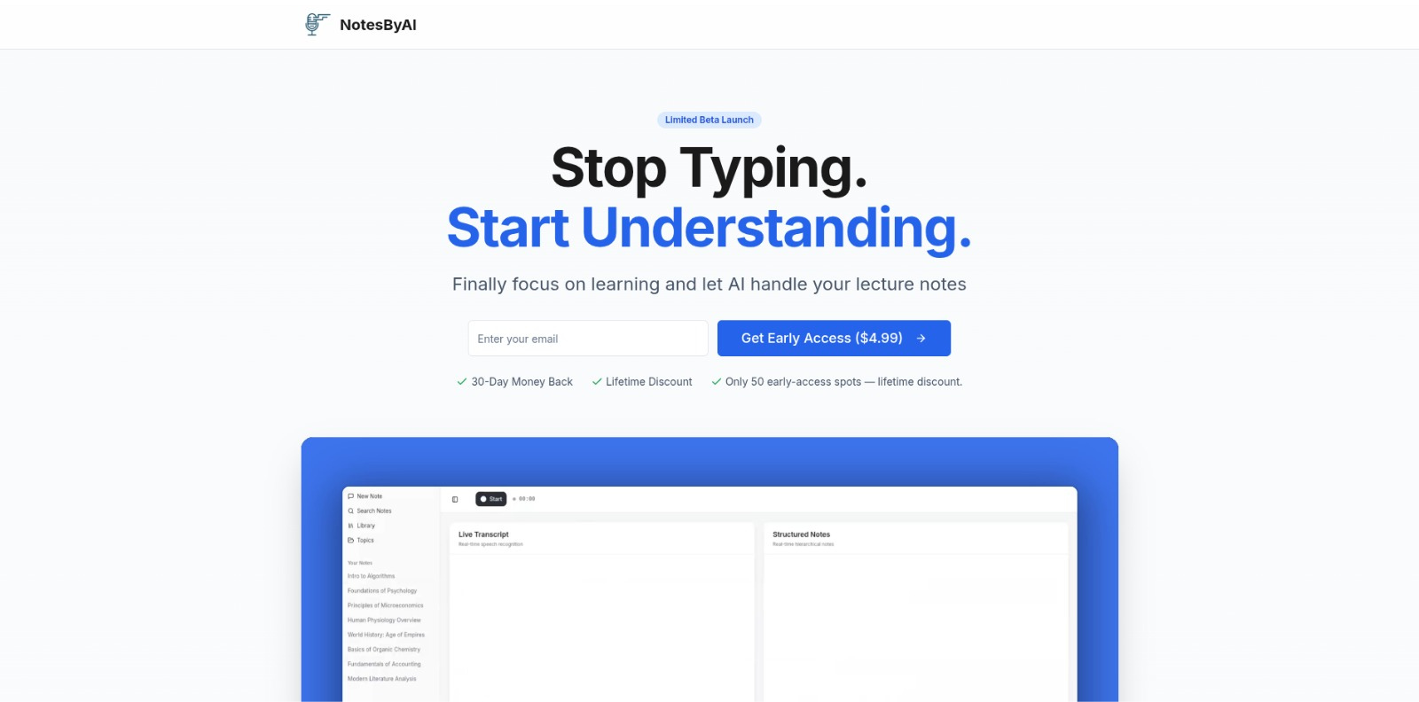 NotesByAI screenshot 1