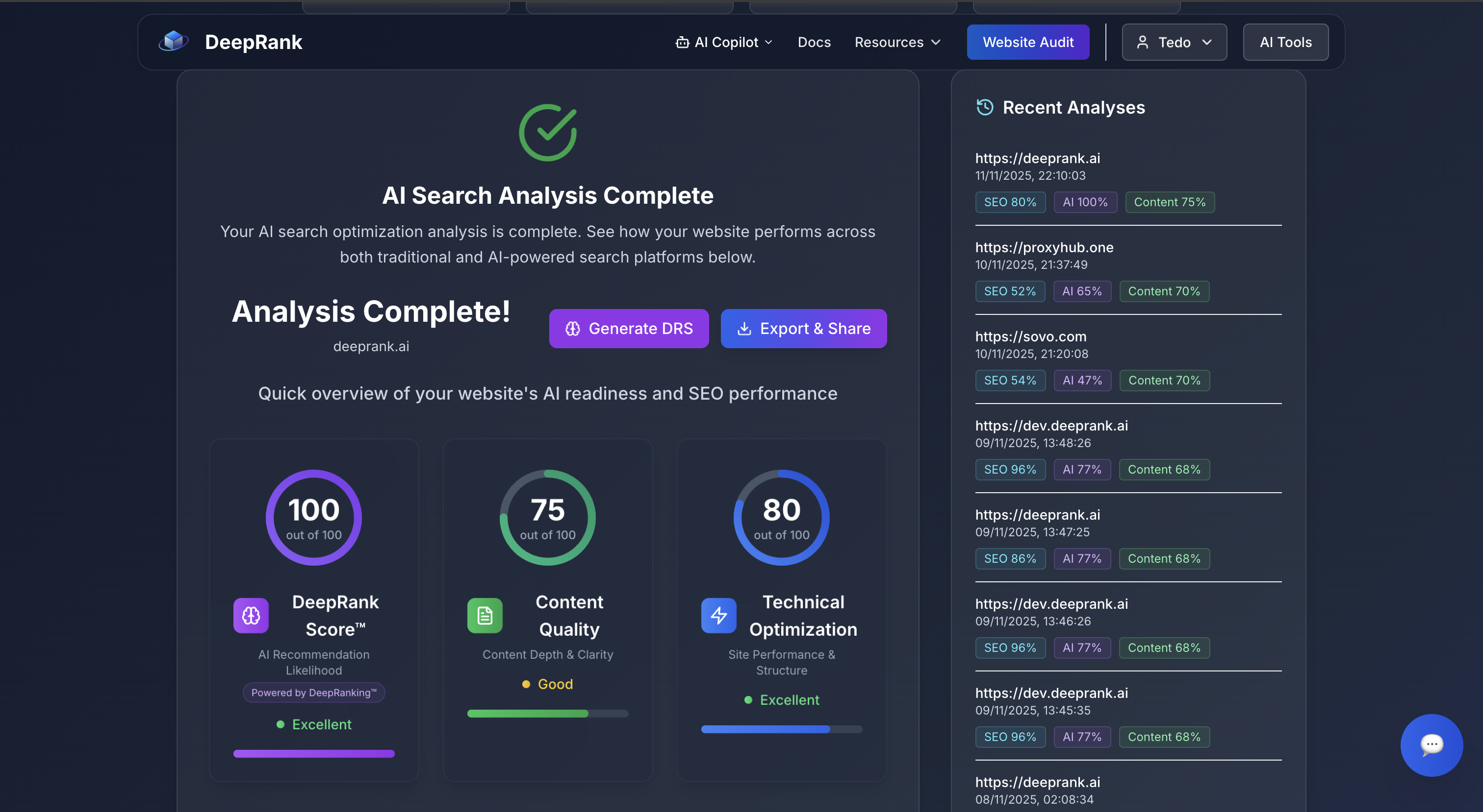 Deeprank AI - Supercharging Vibecoders screenshot 3