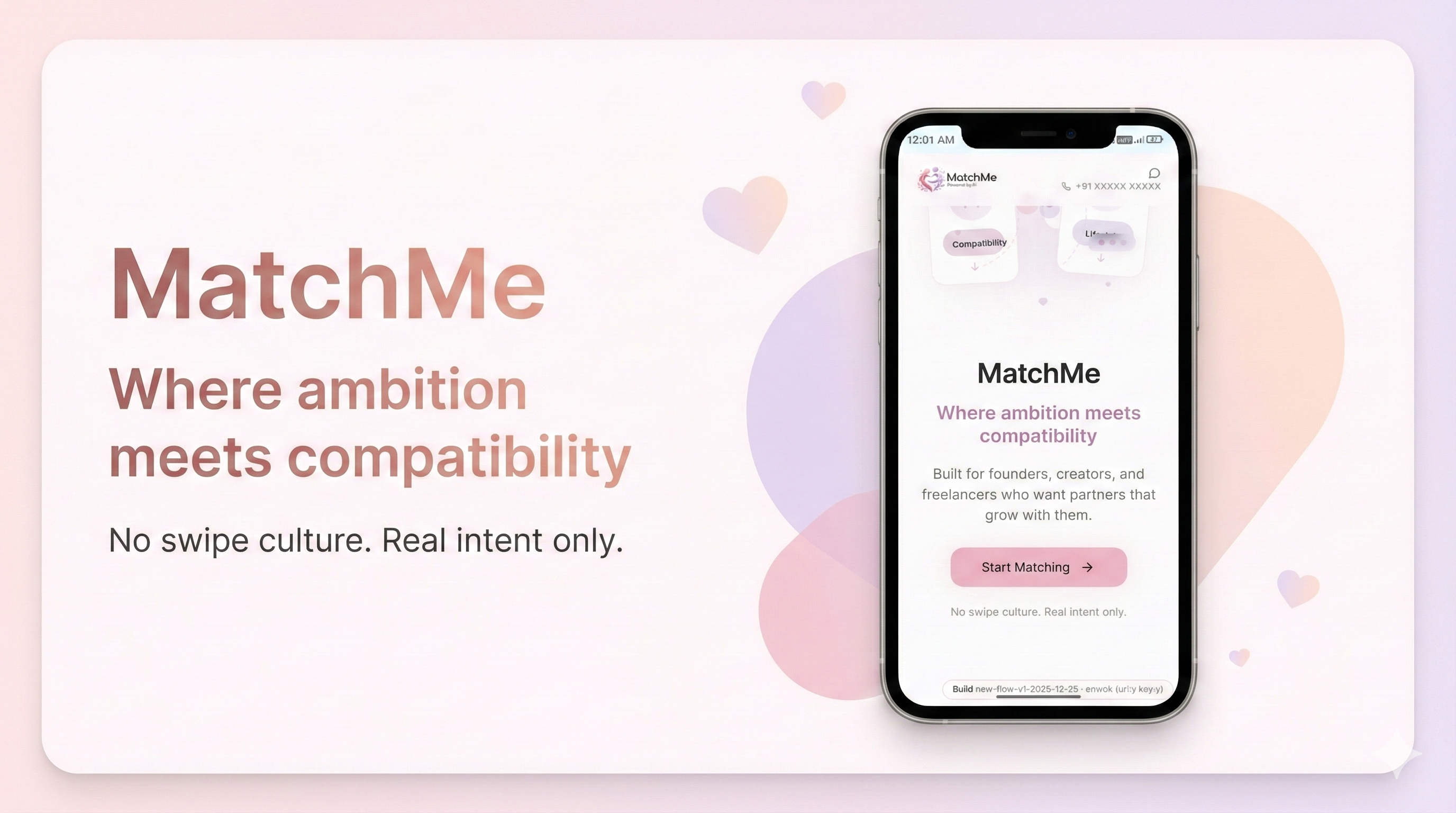 MatchMe AI, dating app for hustlers screenshot 1