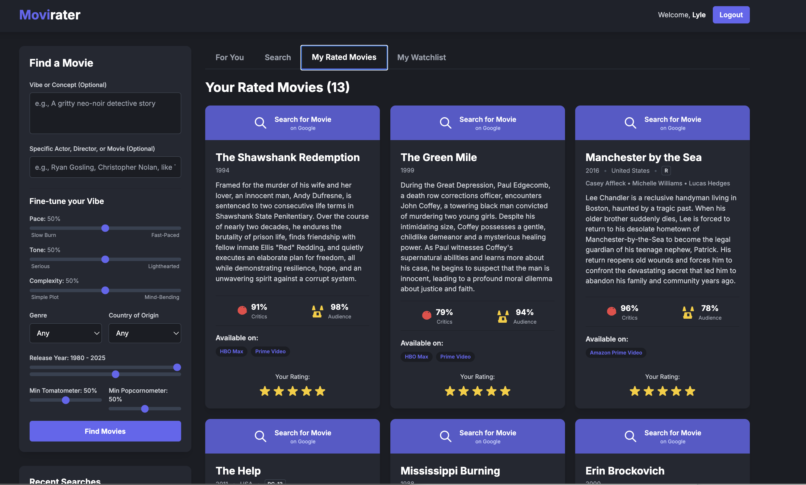 Movirater screenshot 2