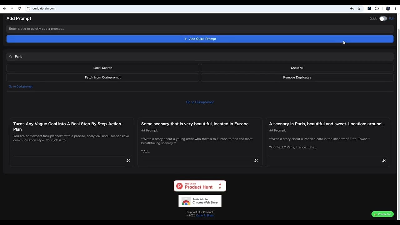 Curio AI Brain screenshot 2