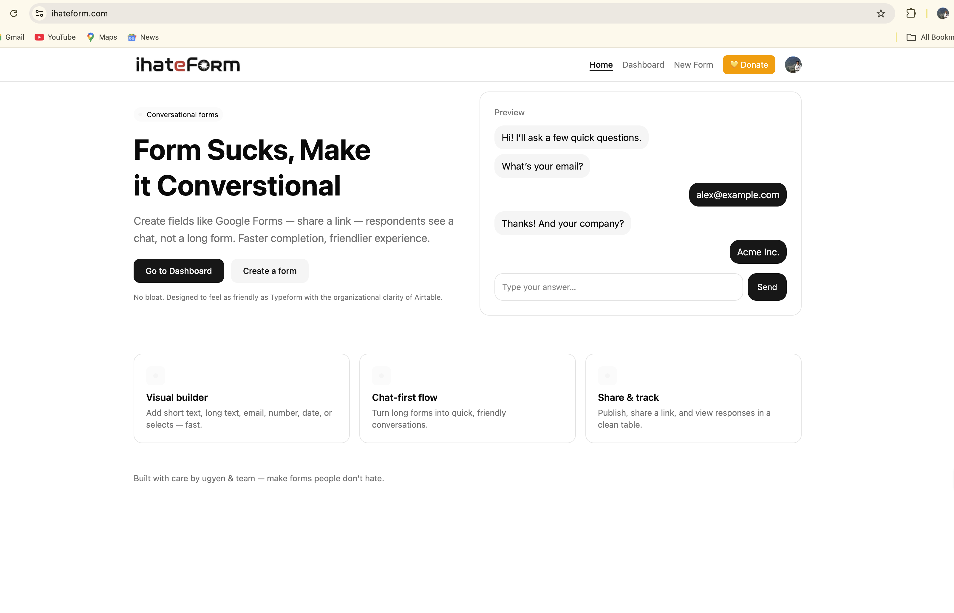 ihateform screenshot 1