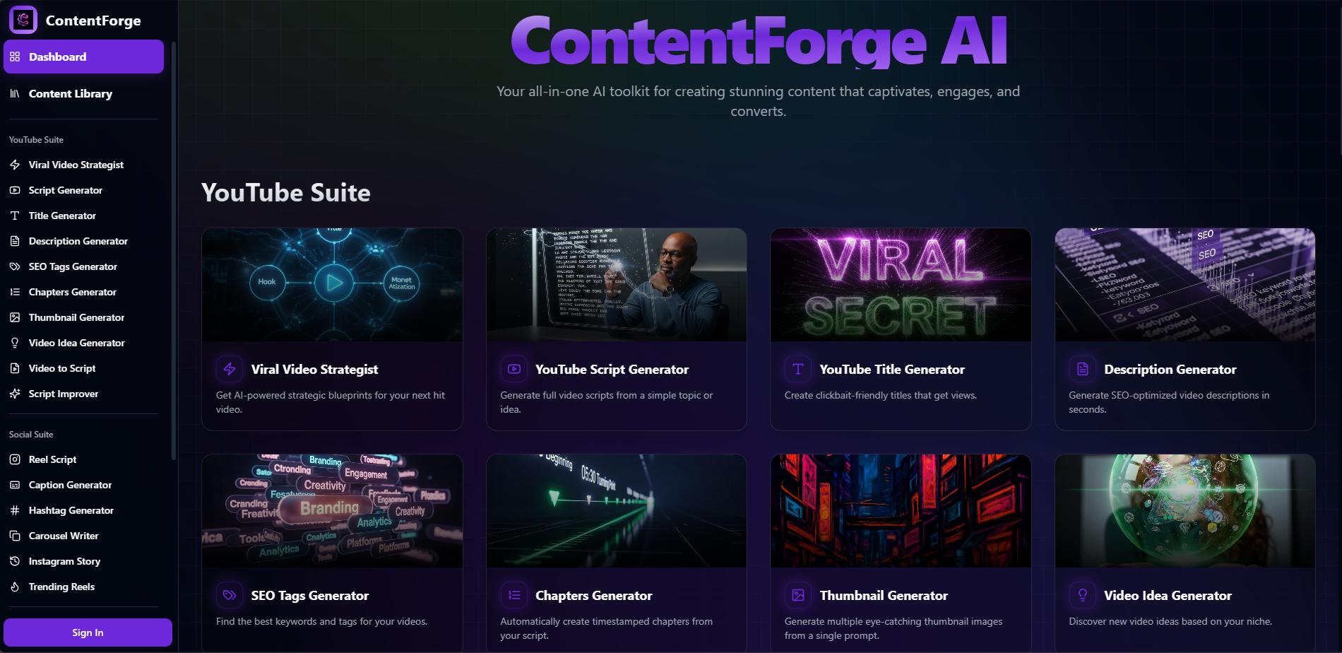 ContentForge AI screenshot 1