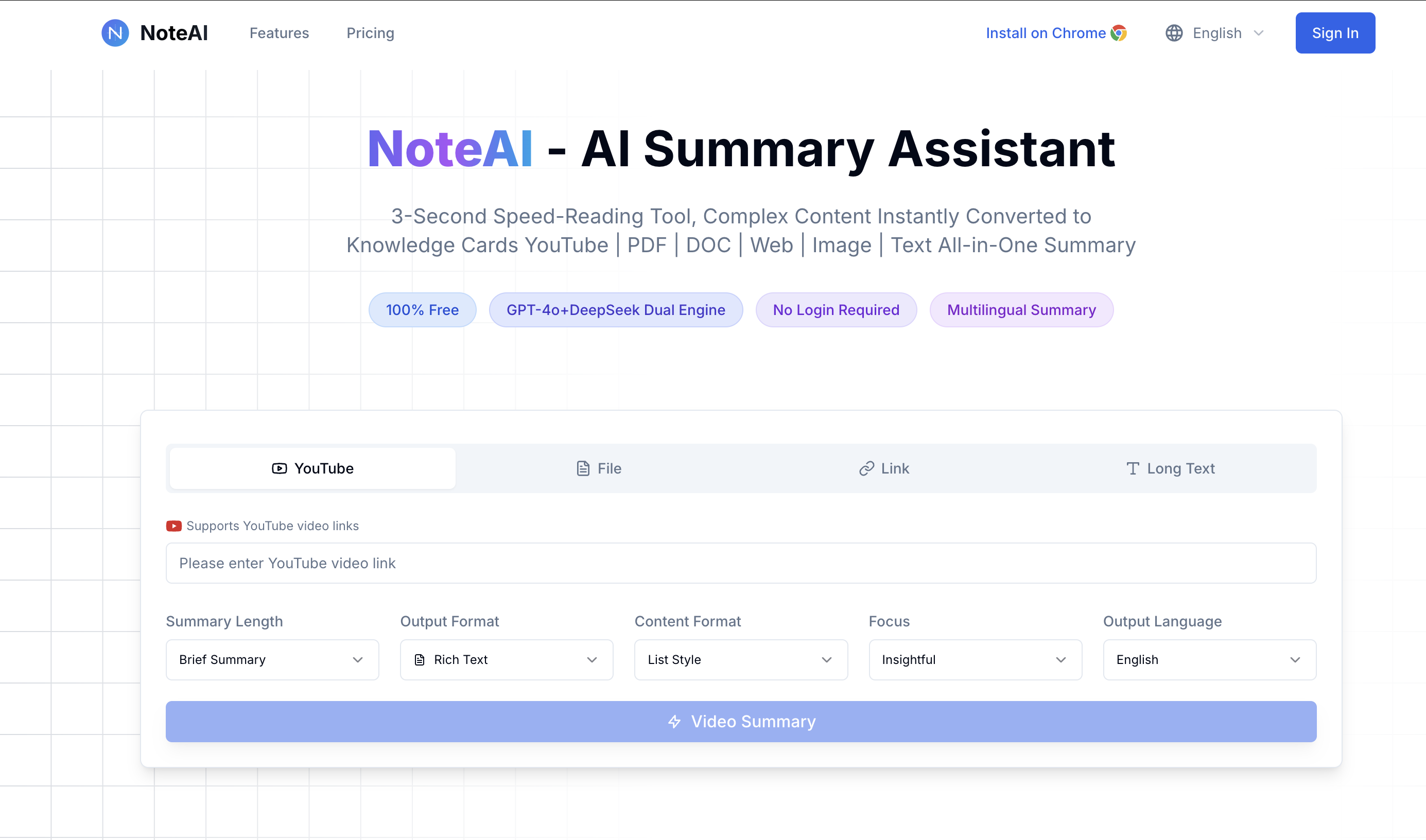 NoteAI - AI Summary Assistant screenshot 1