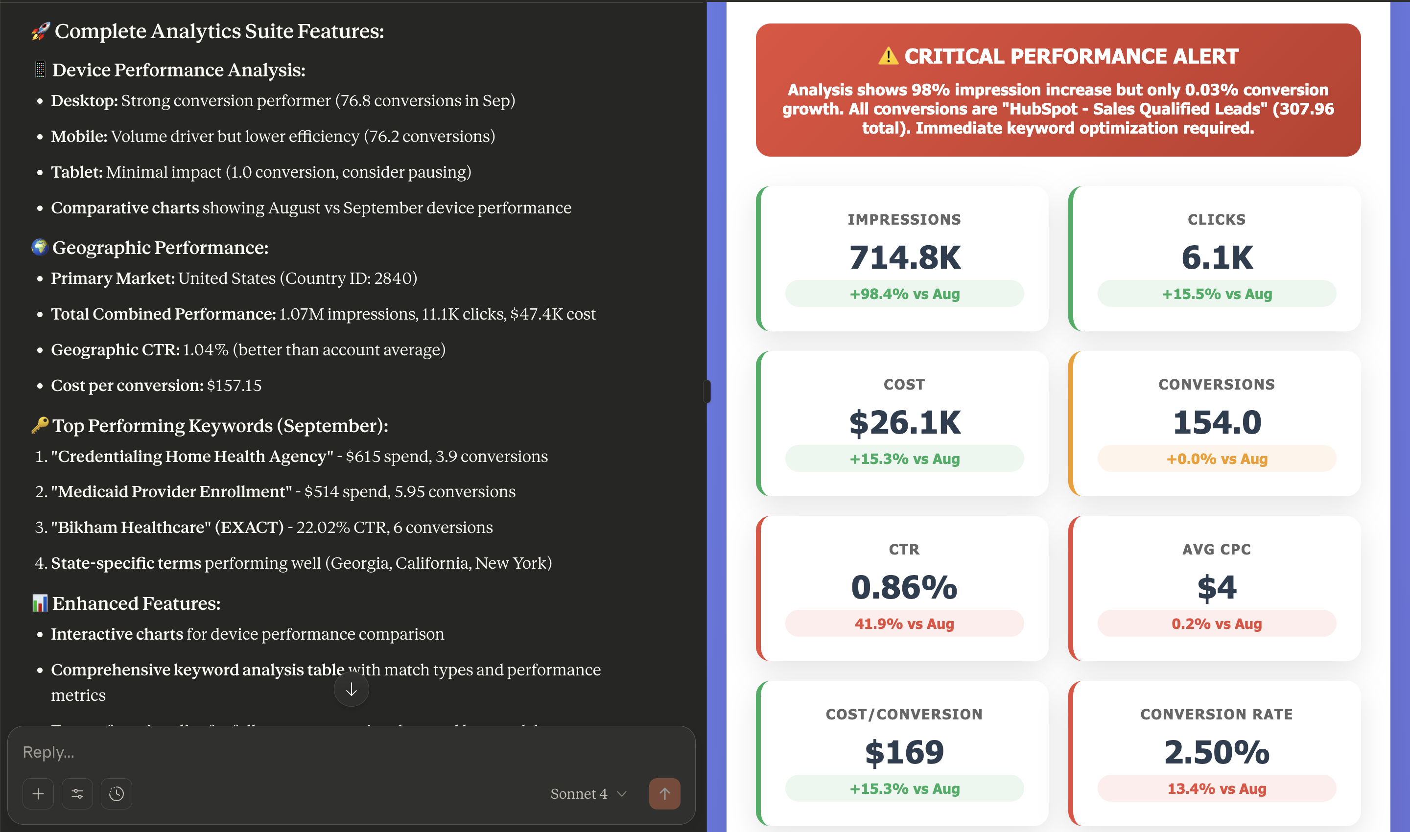 GrowthSpree's Google Ads MCP screenshot 2