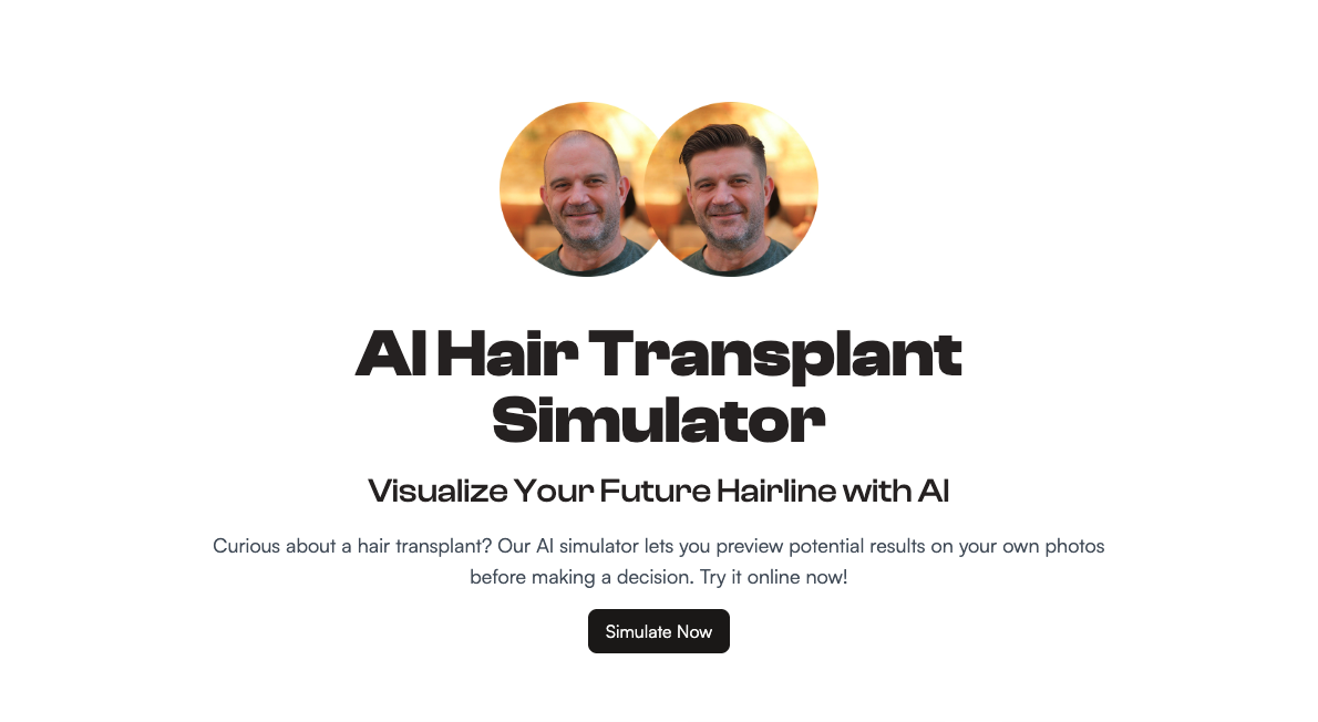 AI Hair Transplant Simulator screenshot 1