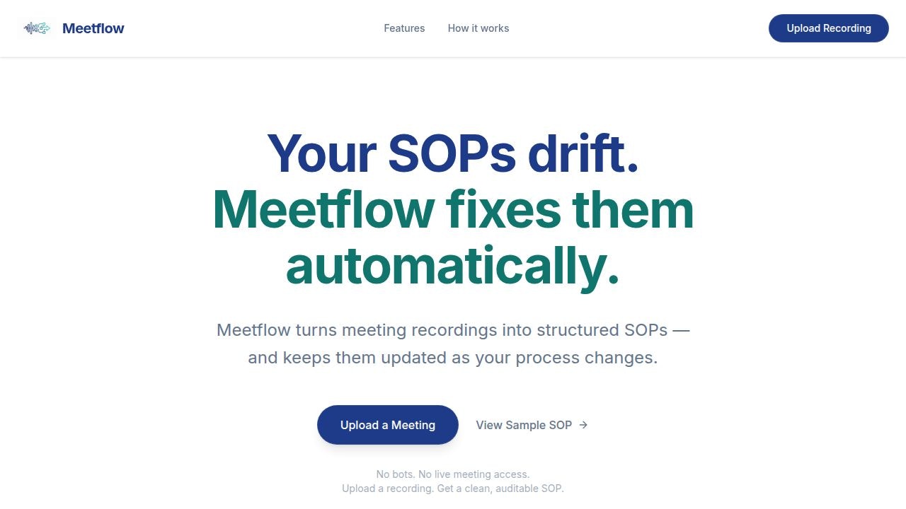 Meetflow screenshot 1
