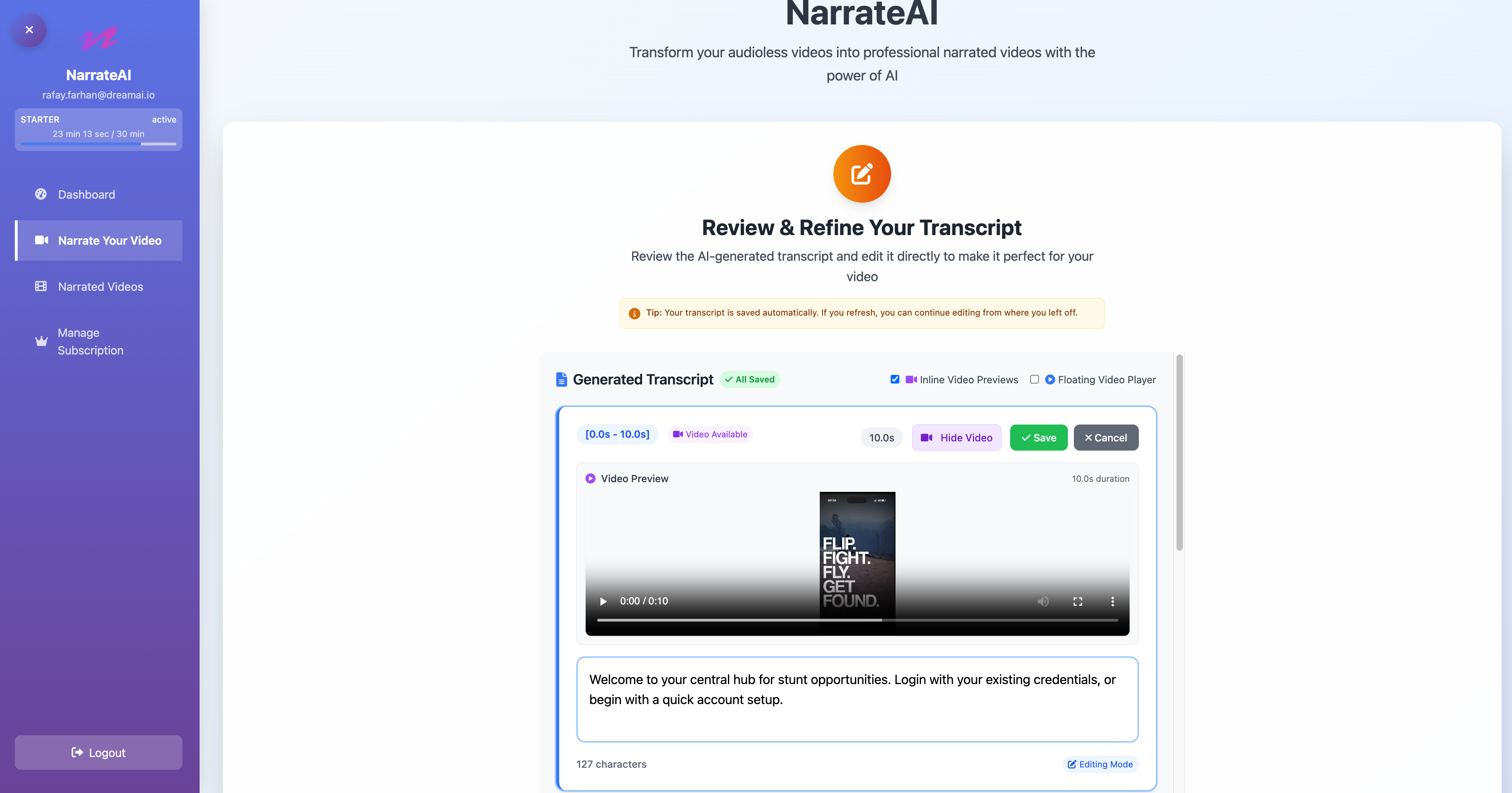 NarrateAI screenshot 3