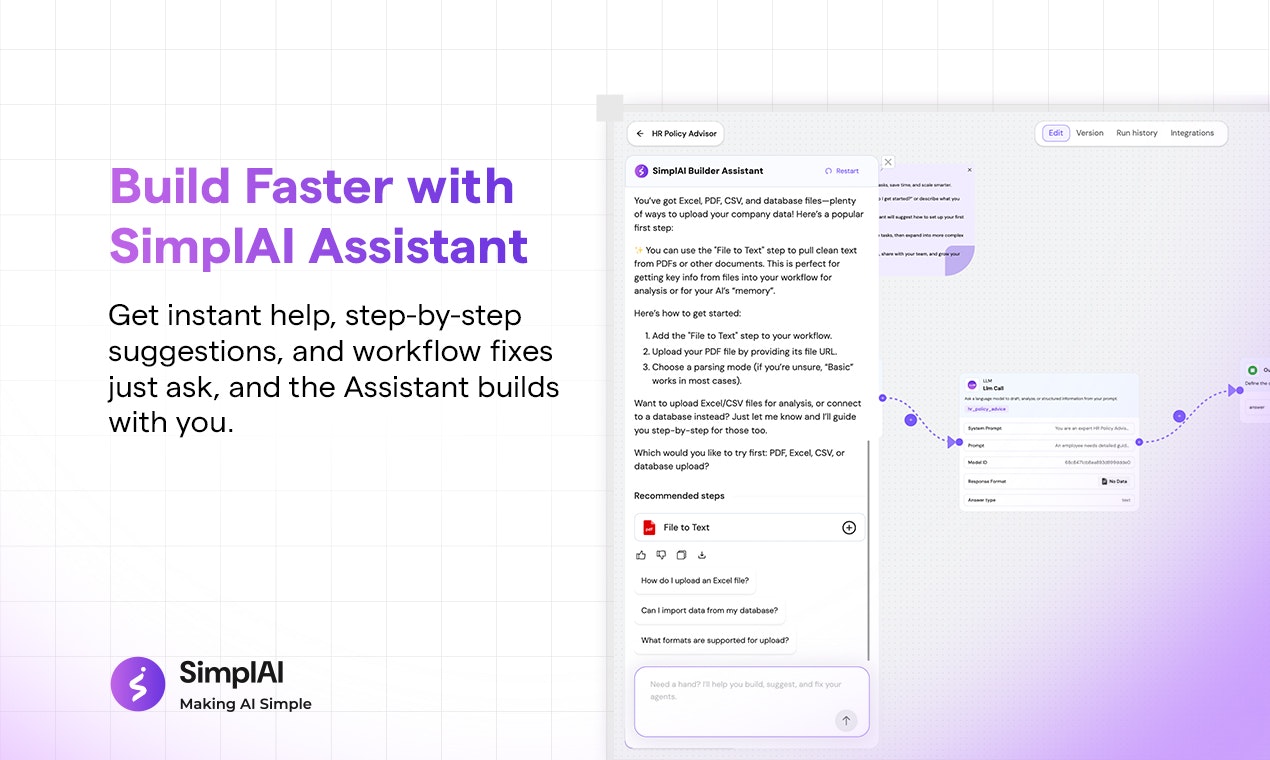 SimplAI New Workflow Builder screenshot 5