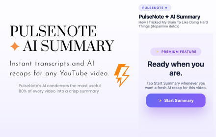 PulseNote – AI Video Summary