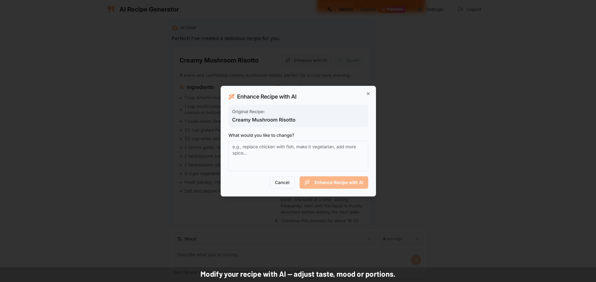 AI Recipe Generator screenshot 3