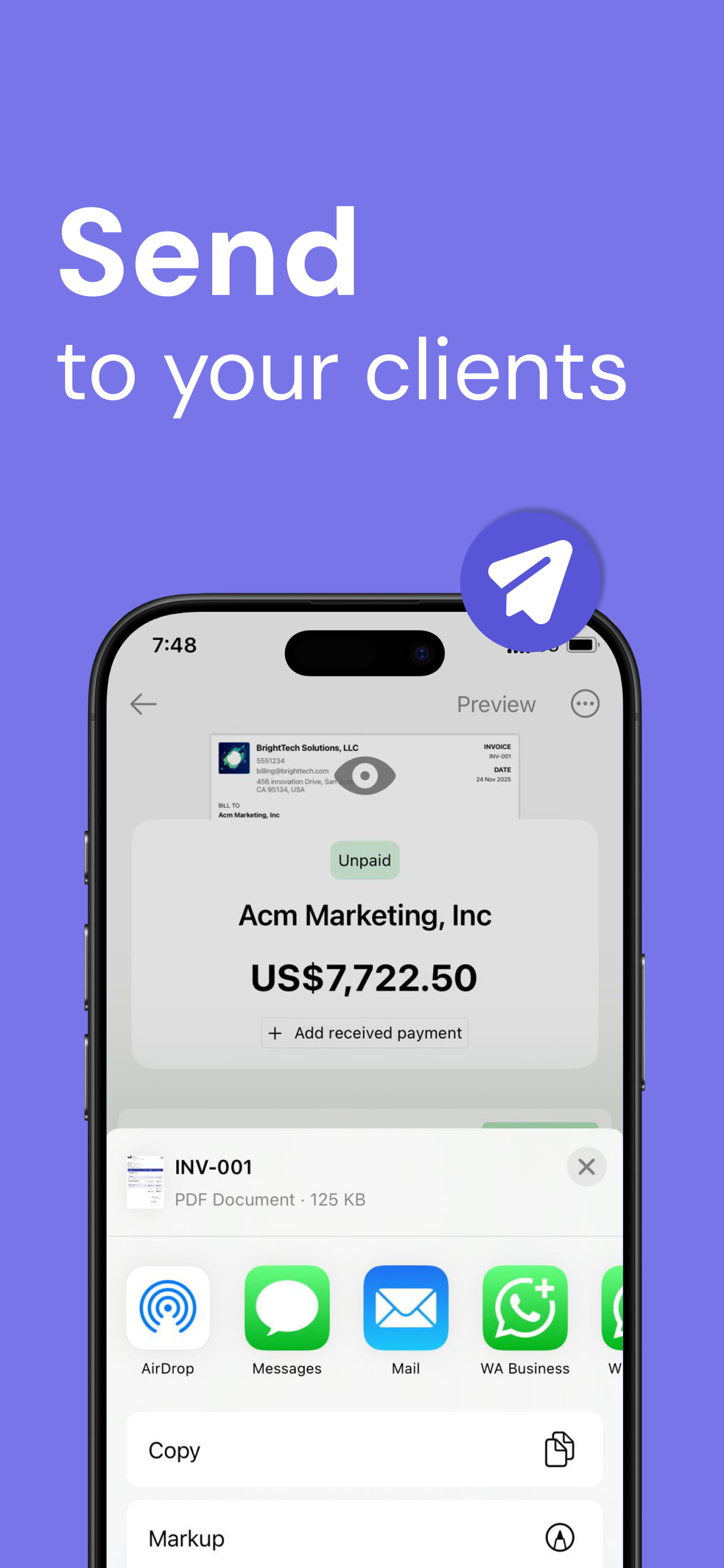 Invoice Maker: InvoiceMate screenshot 2
