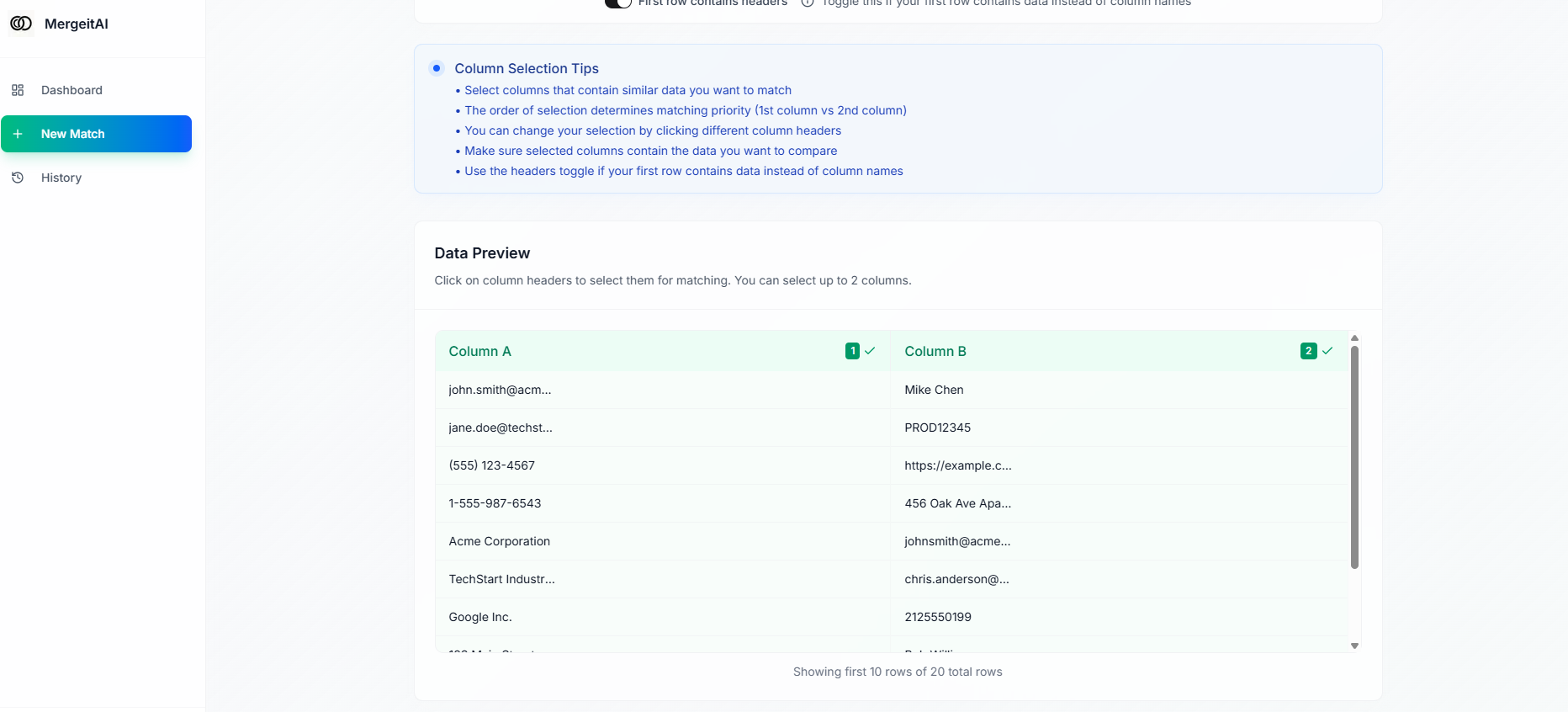 MergeItAI: Instantly Match Messy Data screenshot 2