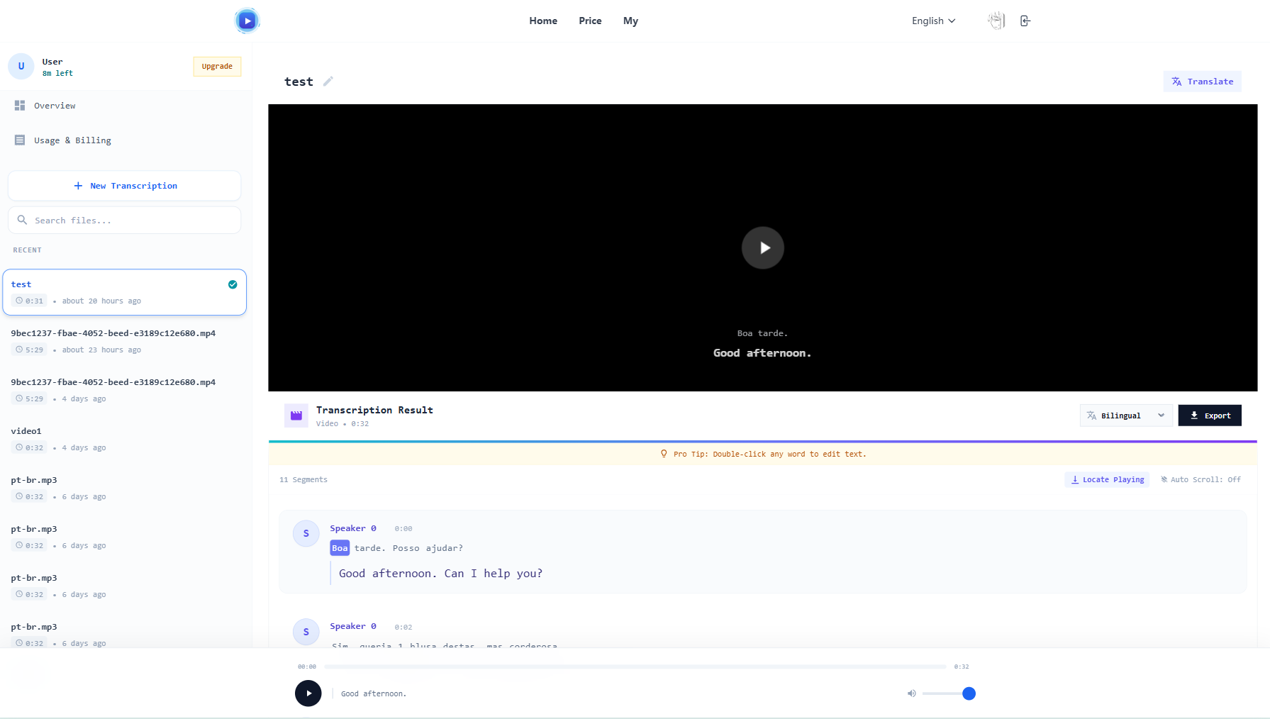 Transcribe Video to Text screenshot 2