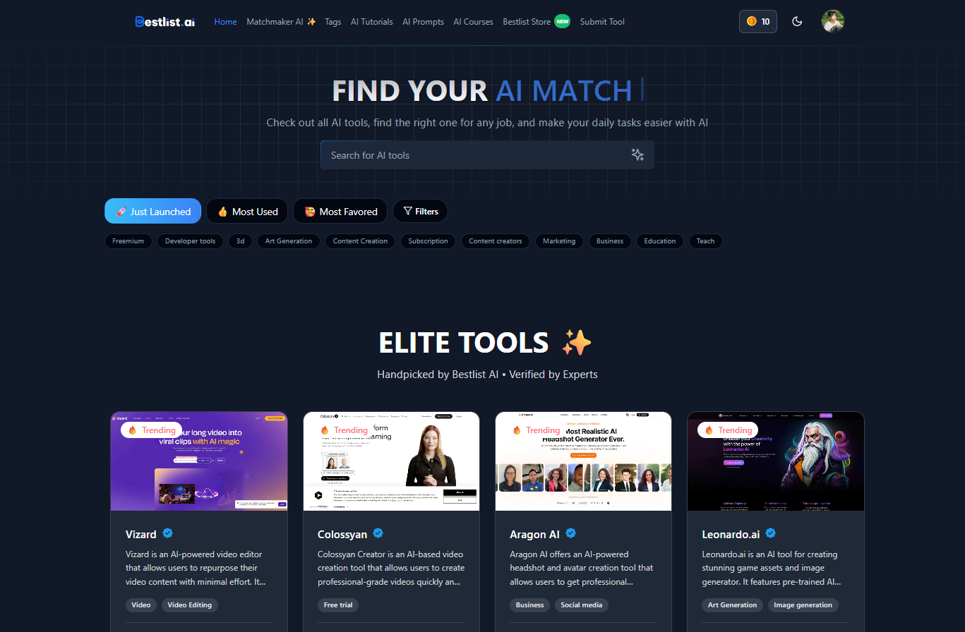Bestlist.ai screenshot 1