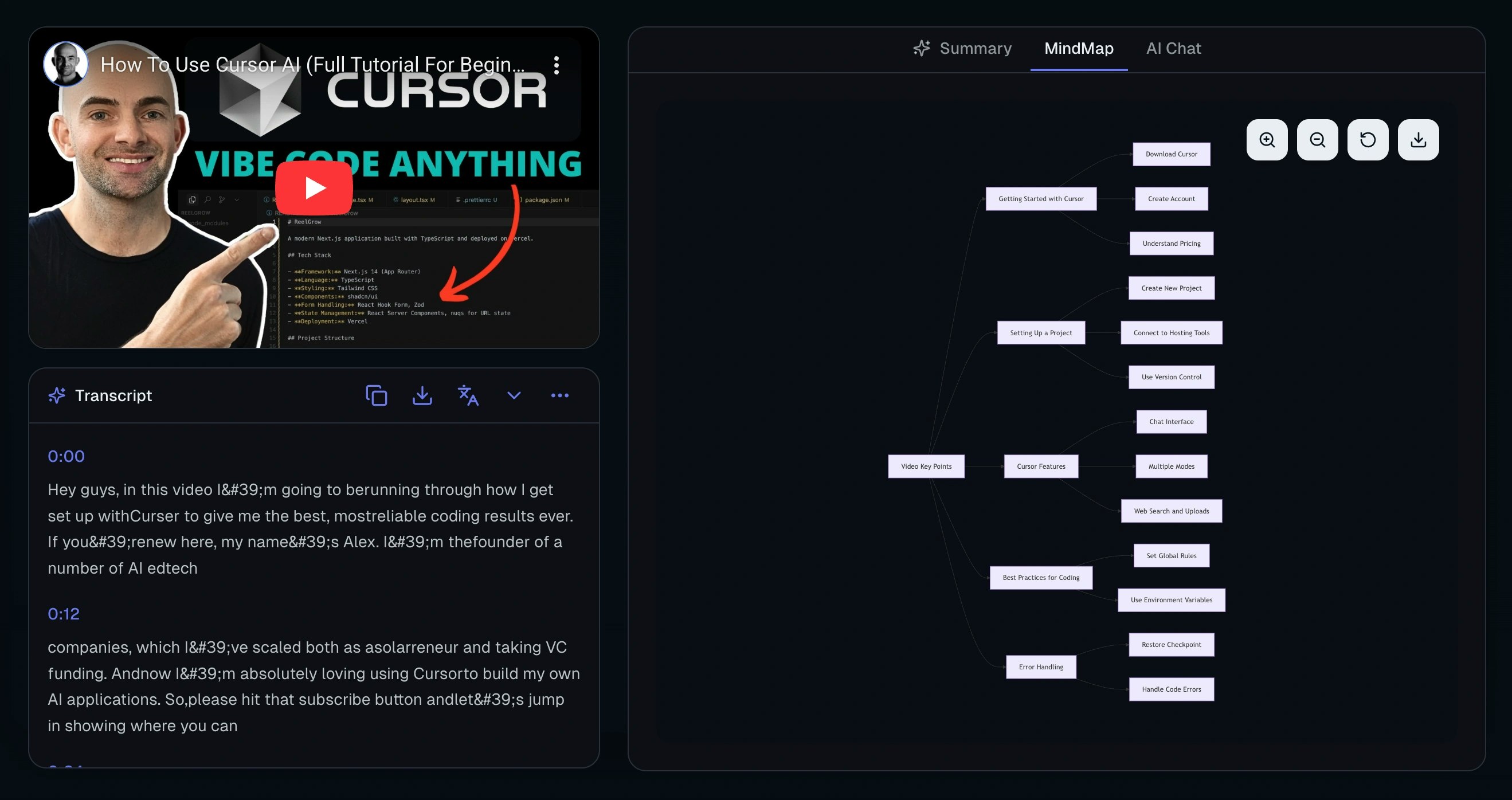 YouTube Transcript Generator screenshot 1
