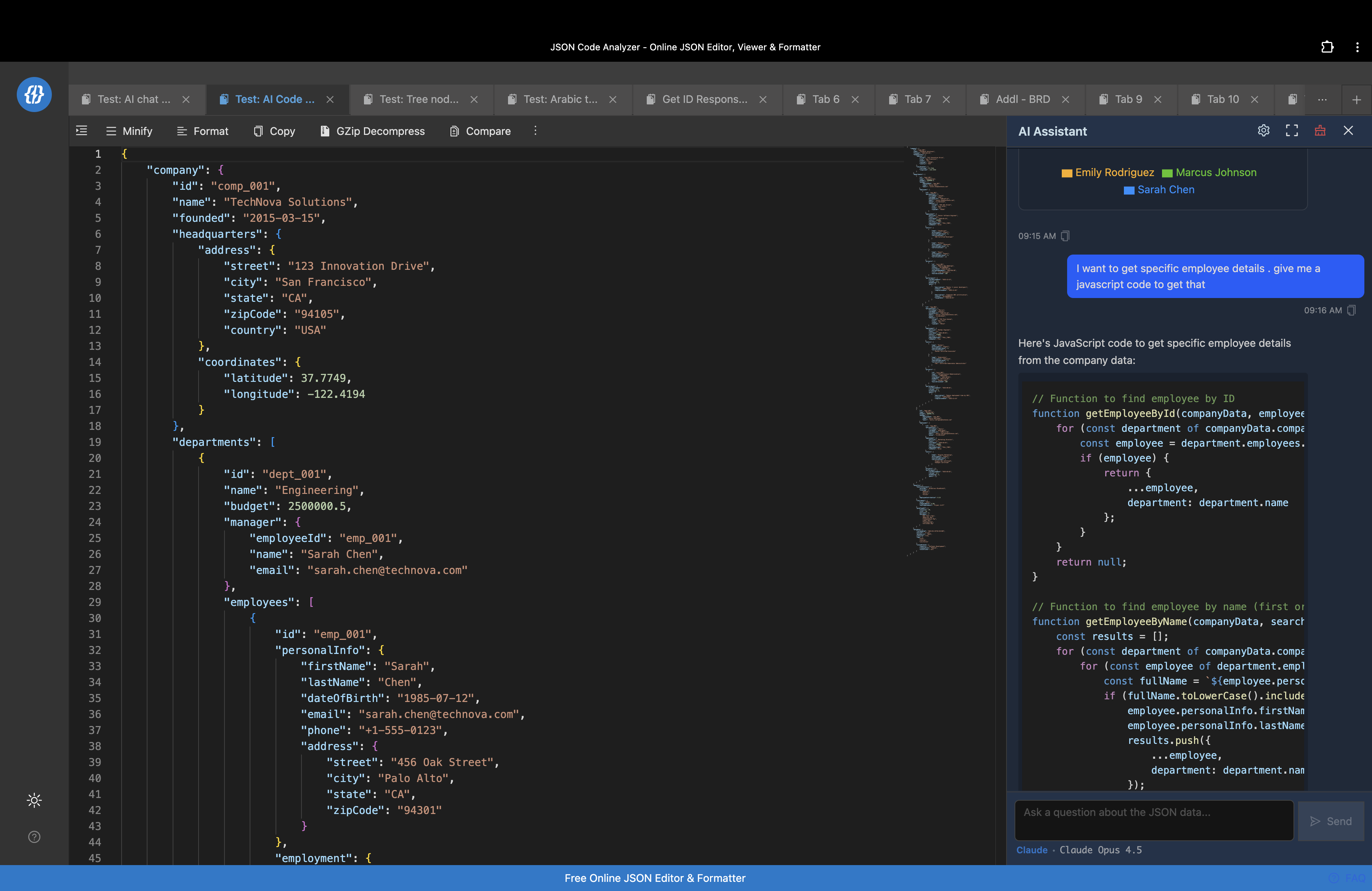 JSON Editor & Analyzer screenshot 2
