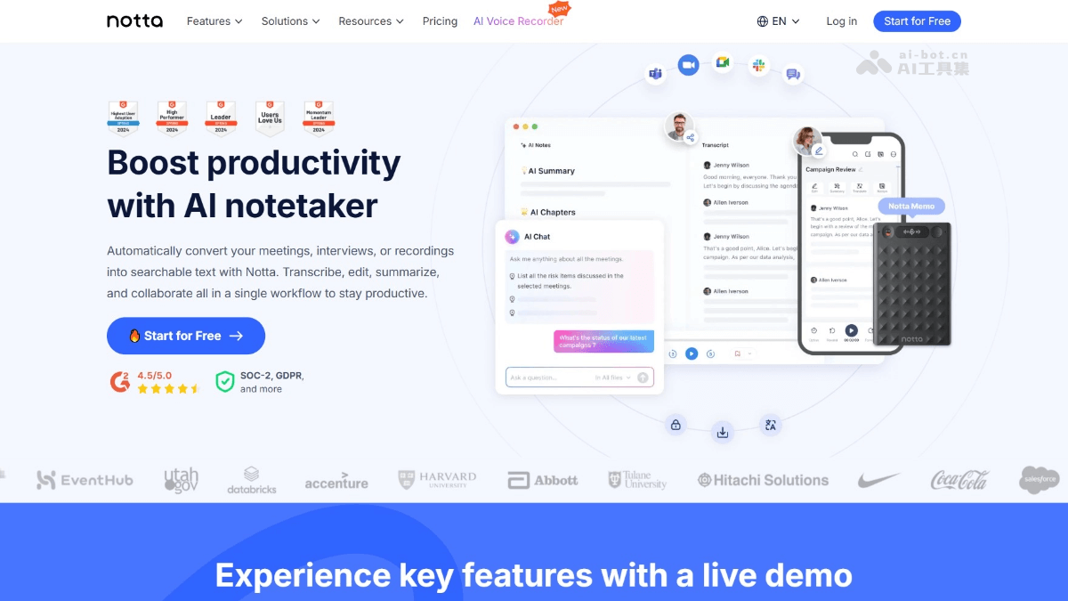 Notta screenshot 1