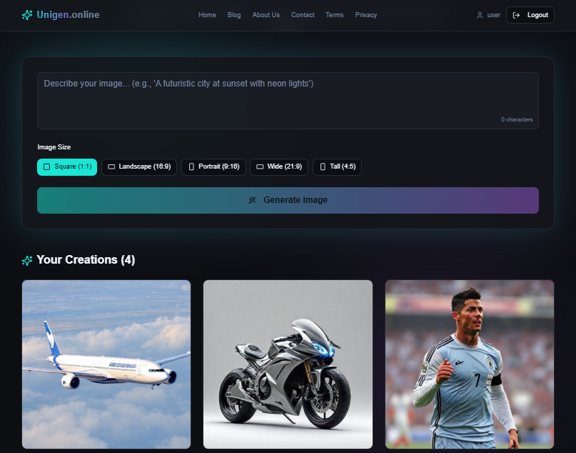 Unigen.online screenshot 1