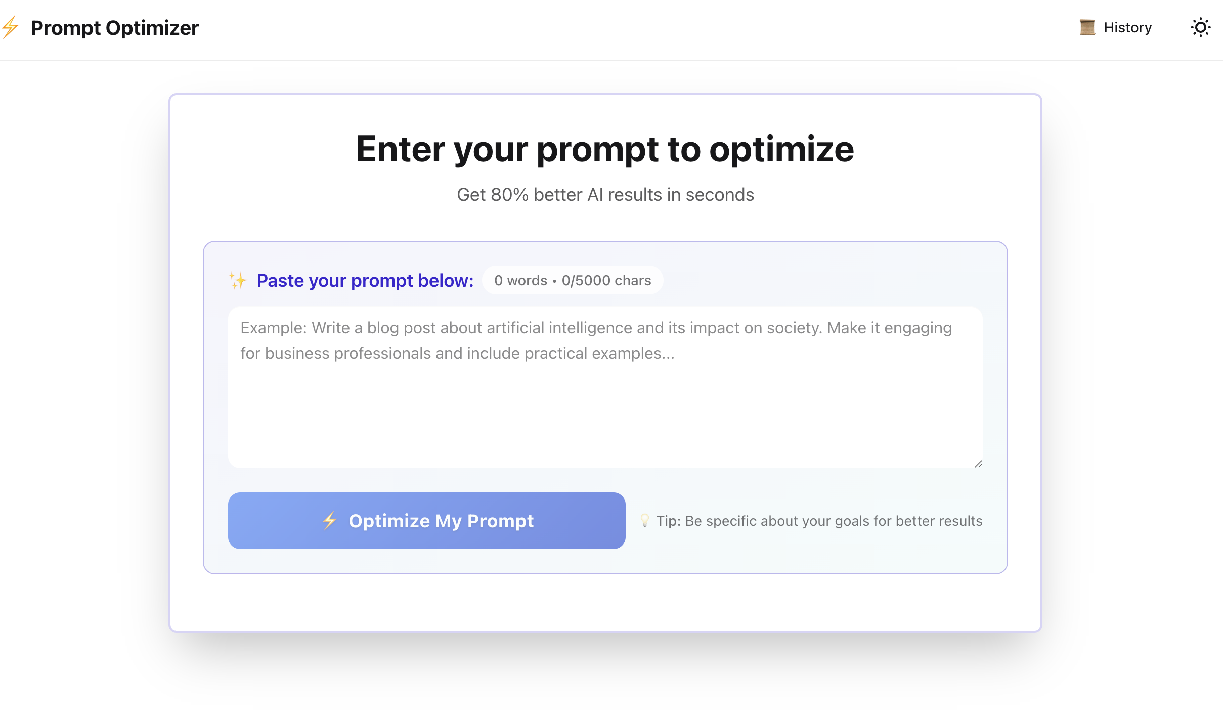 Prompt Optimizer screenshot 3