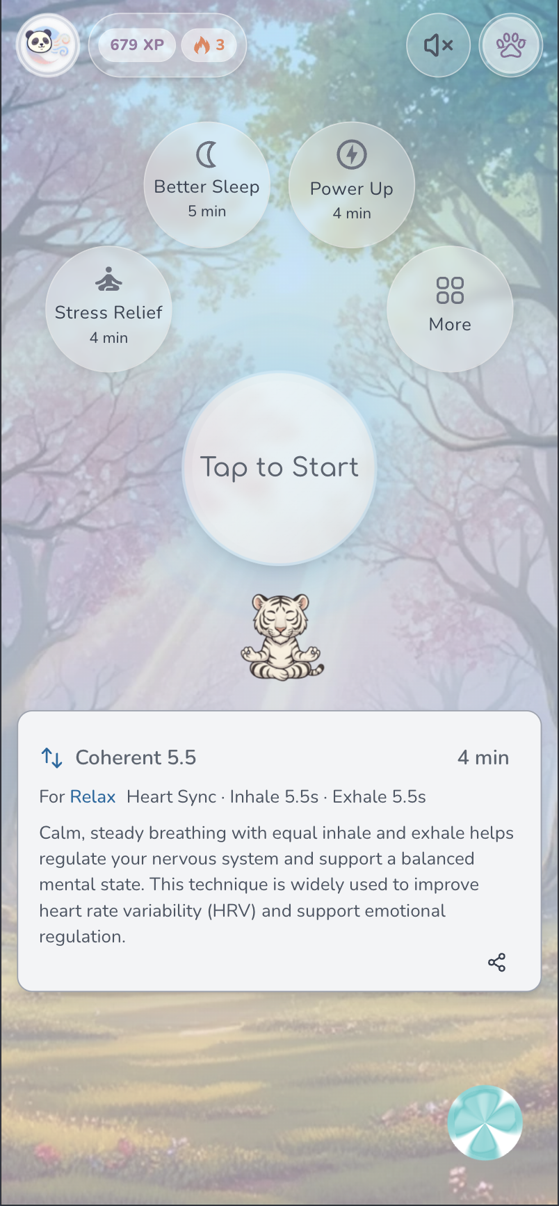 Brizzy - Breathing Web App with AI Coach screenshot 2